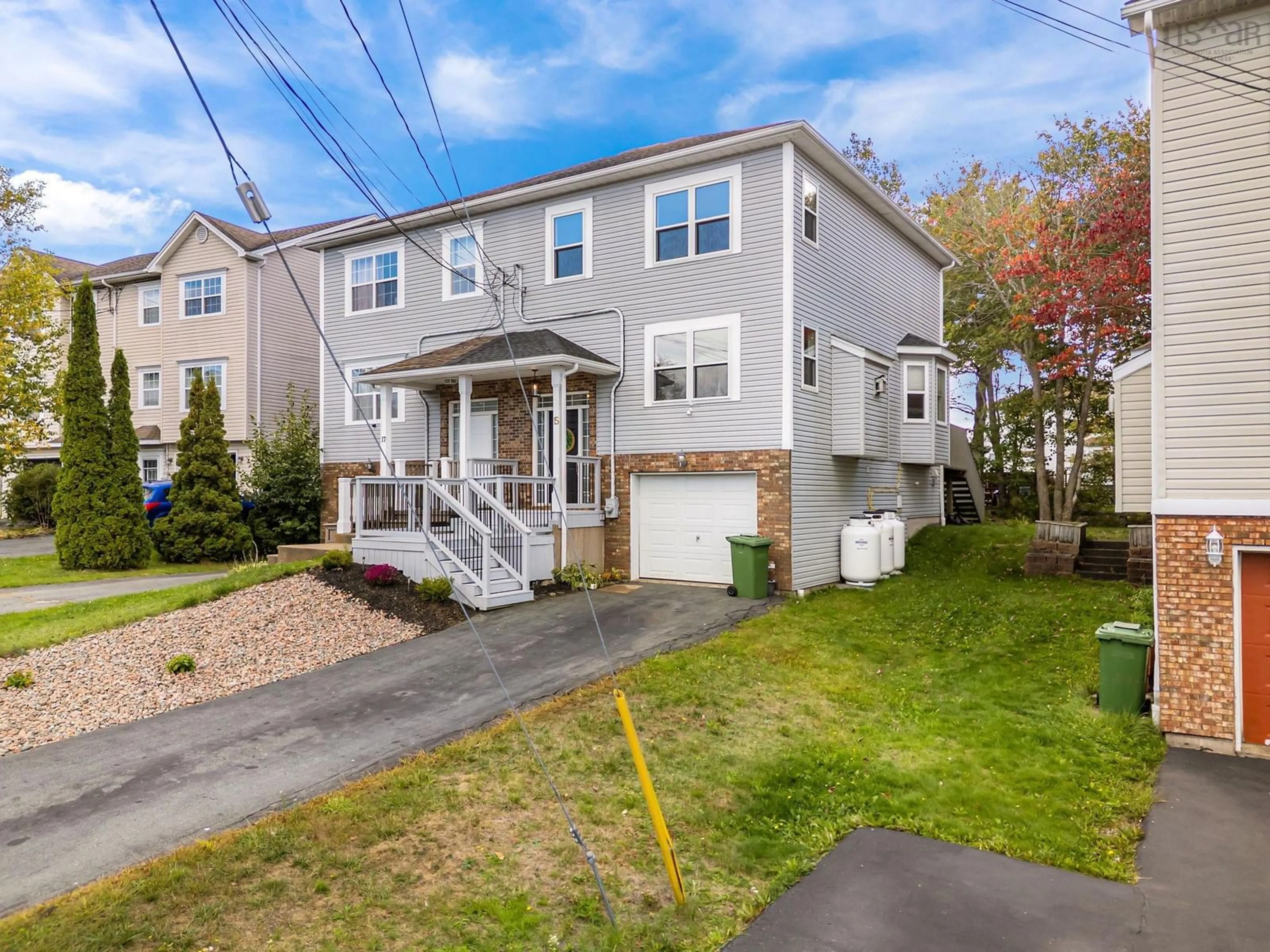 Home with vinyl exterior material, street for 15 Peverill Crt, Bedford Nova Scotia B4A 4G4