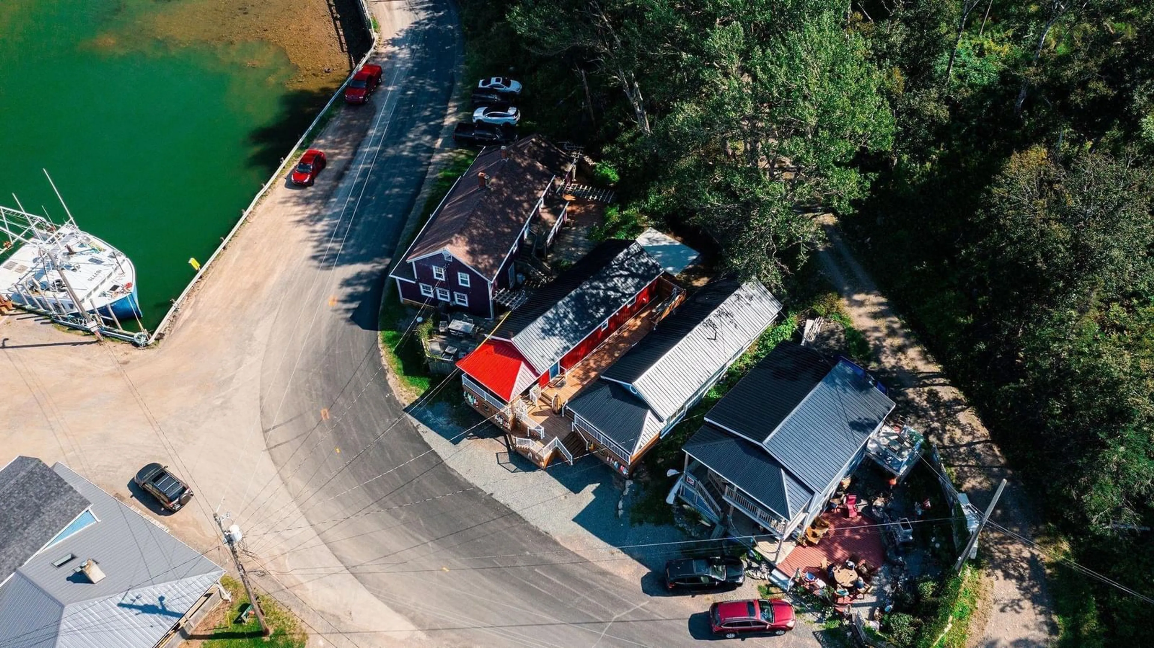 A pic from outside/outdoor area/front of a property/back of a property/a pic from drone, street for 3278 & 3280 Long Point Rd #A&B, Harbourville Nova Scotia B0P 1E0