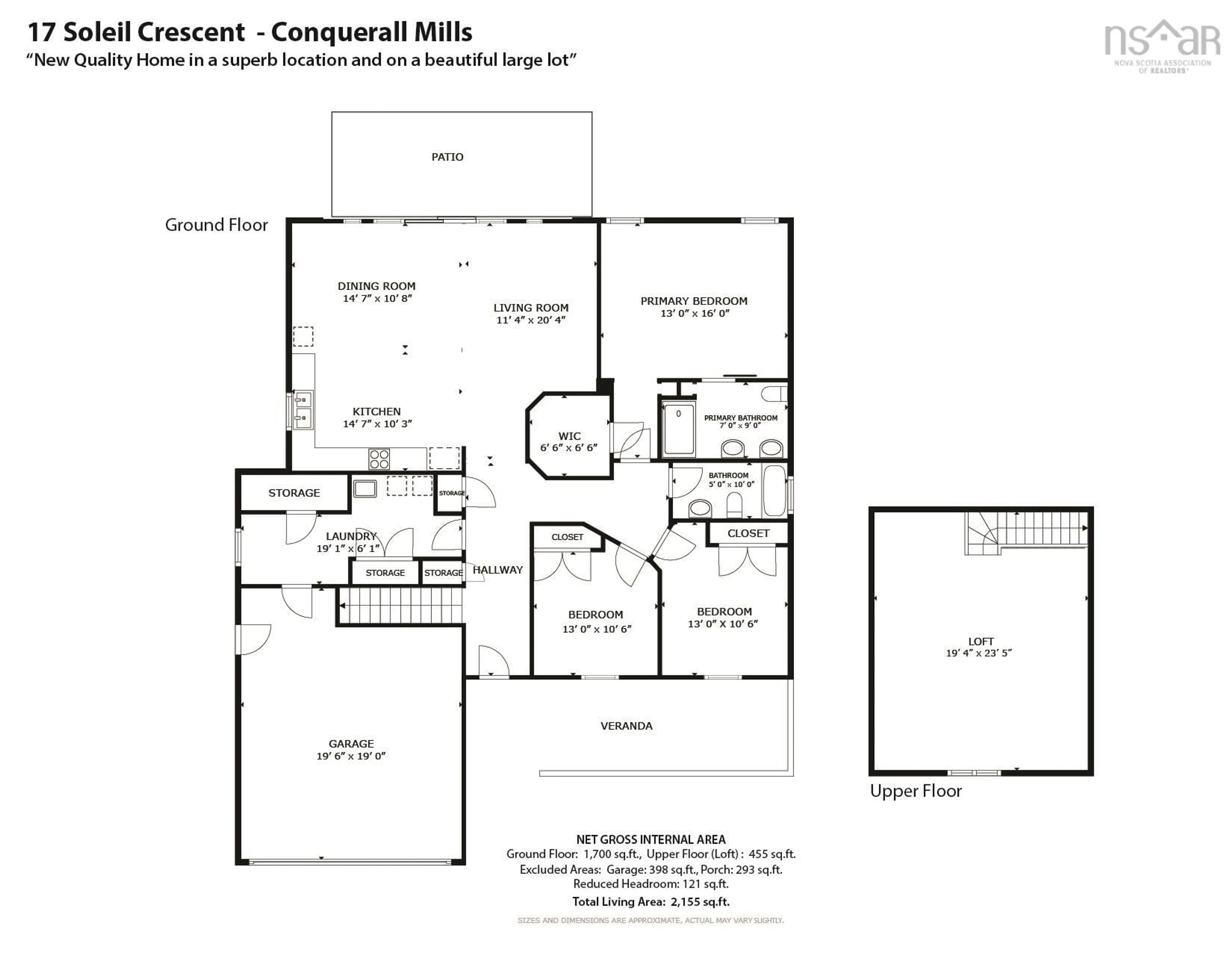 Floor plan for 17 Soleil Cres, Conquerall Mills Nova Scotia B4V 9H3