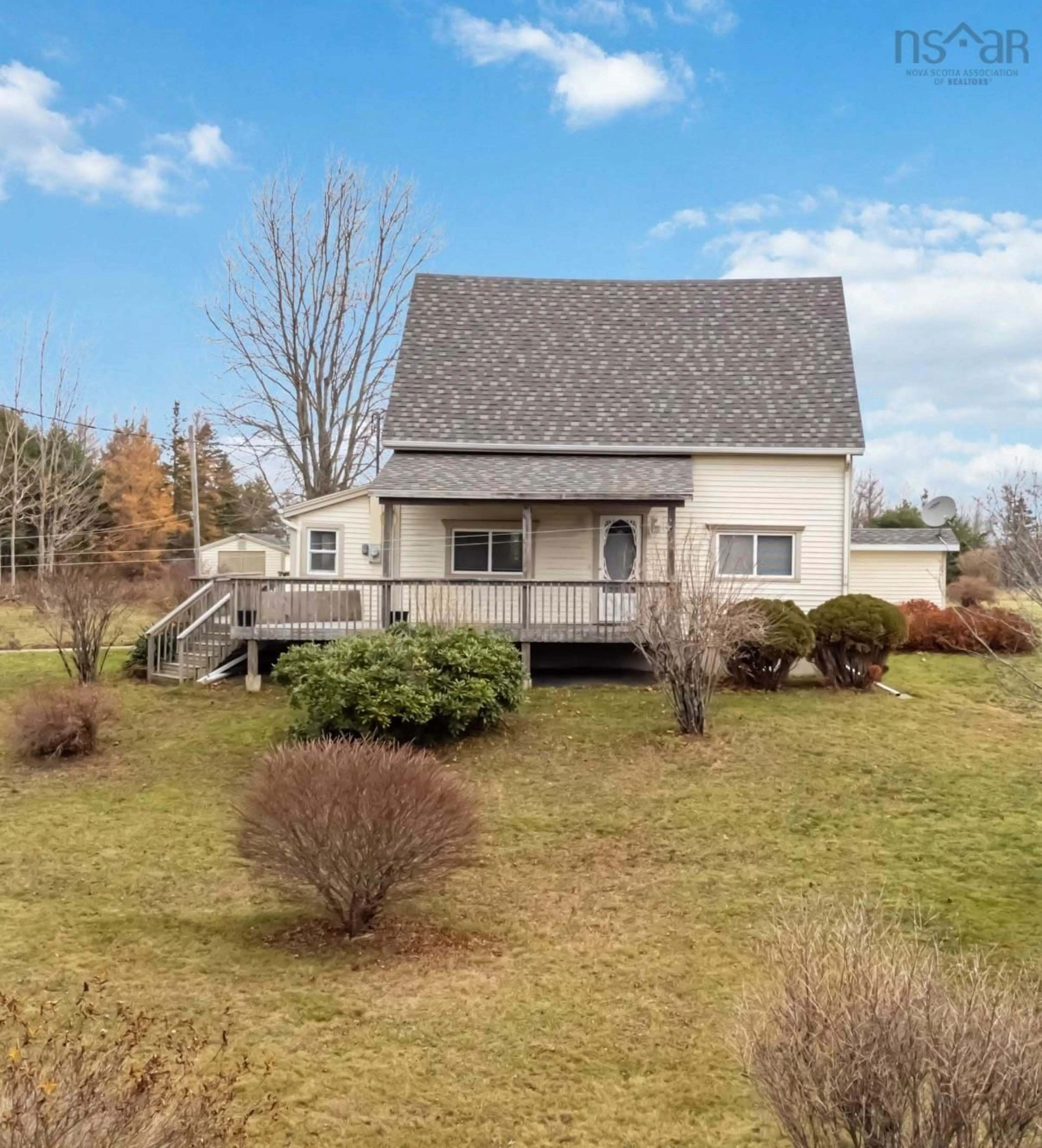 A pic from outside/outdoor area/front of a property/back of a property/a pic from drone, water/lake/river/ocean view for 940 Highway 210, Waterloo Nova Scotia B4V 8J7