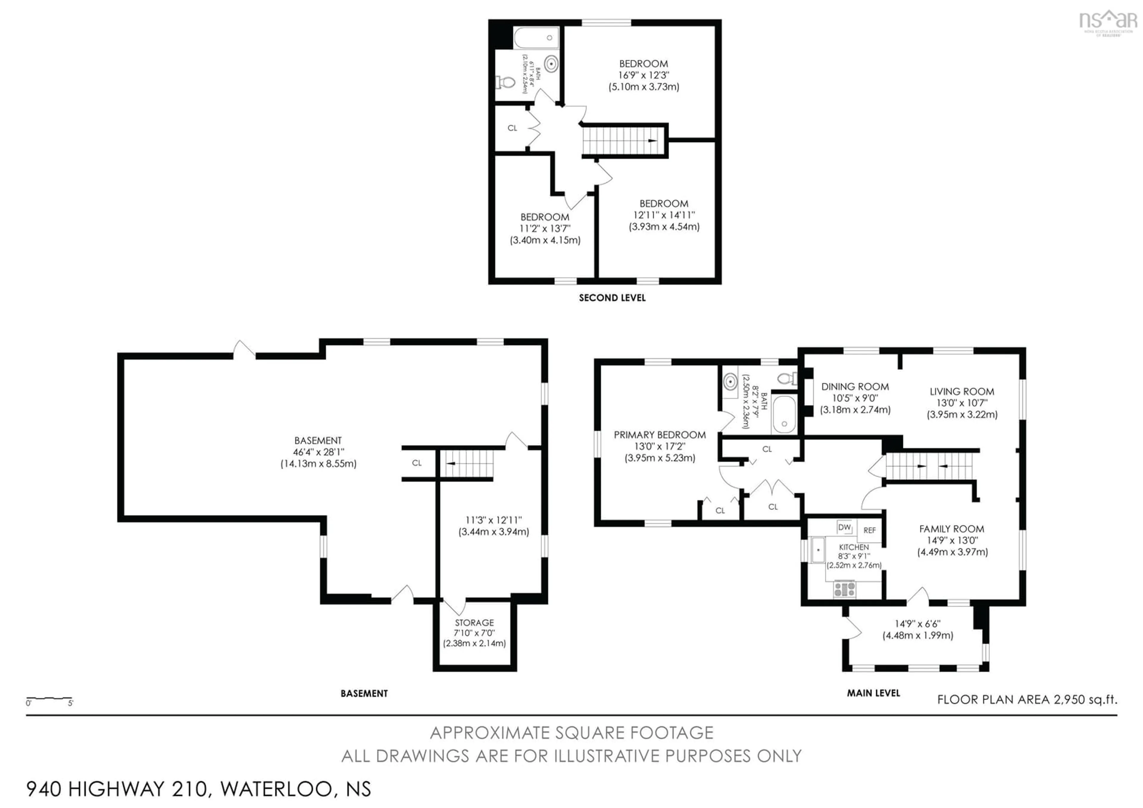 Floor plan for 940 Highway 210, Waterloo Nova Scotia B4V 8J7