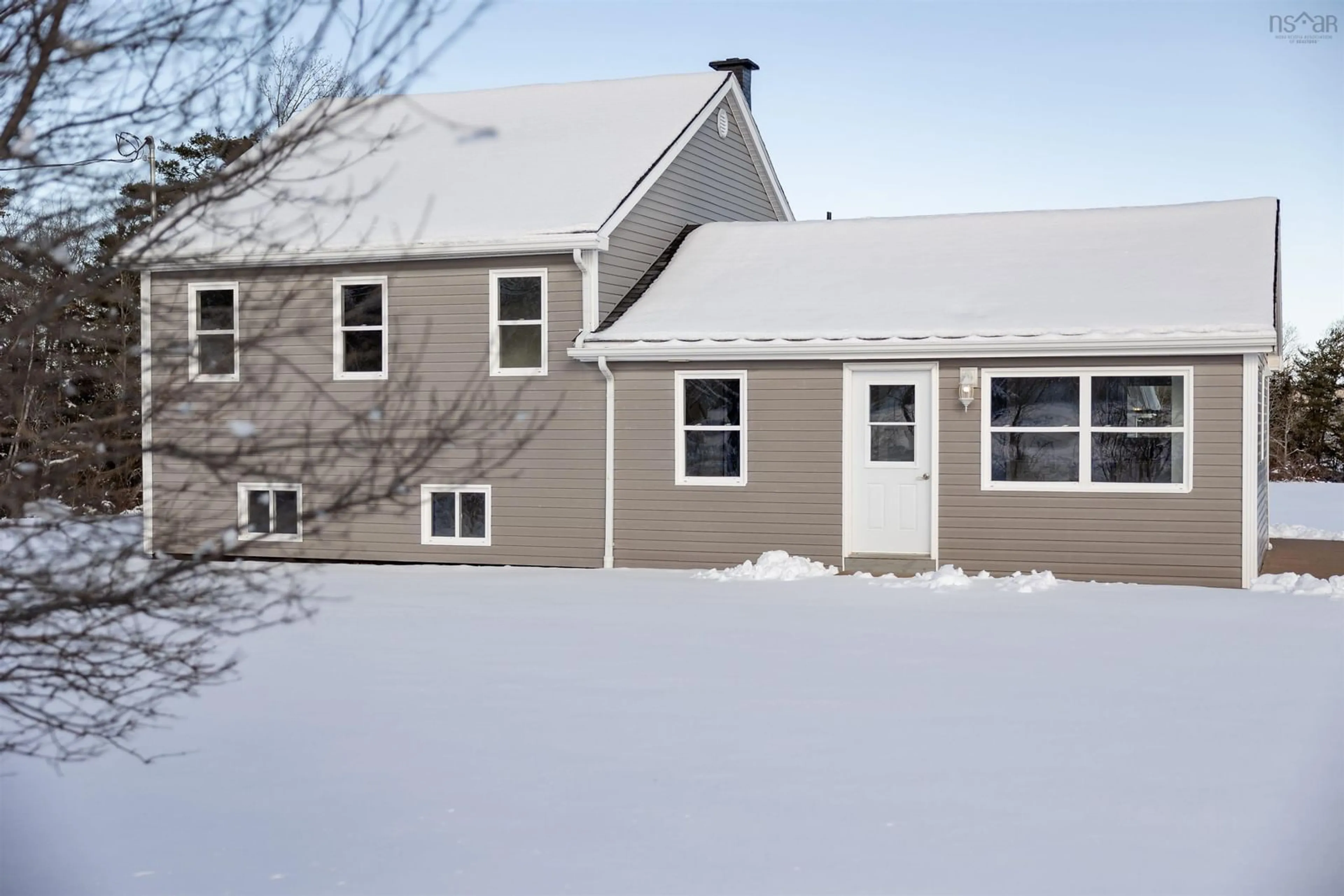 Home with vinyl exterior material, street for 1592 Granton Abercrombie Rd, Abercrombie Nova Scotia B2H 5C6