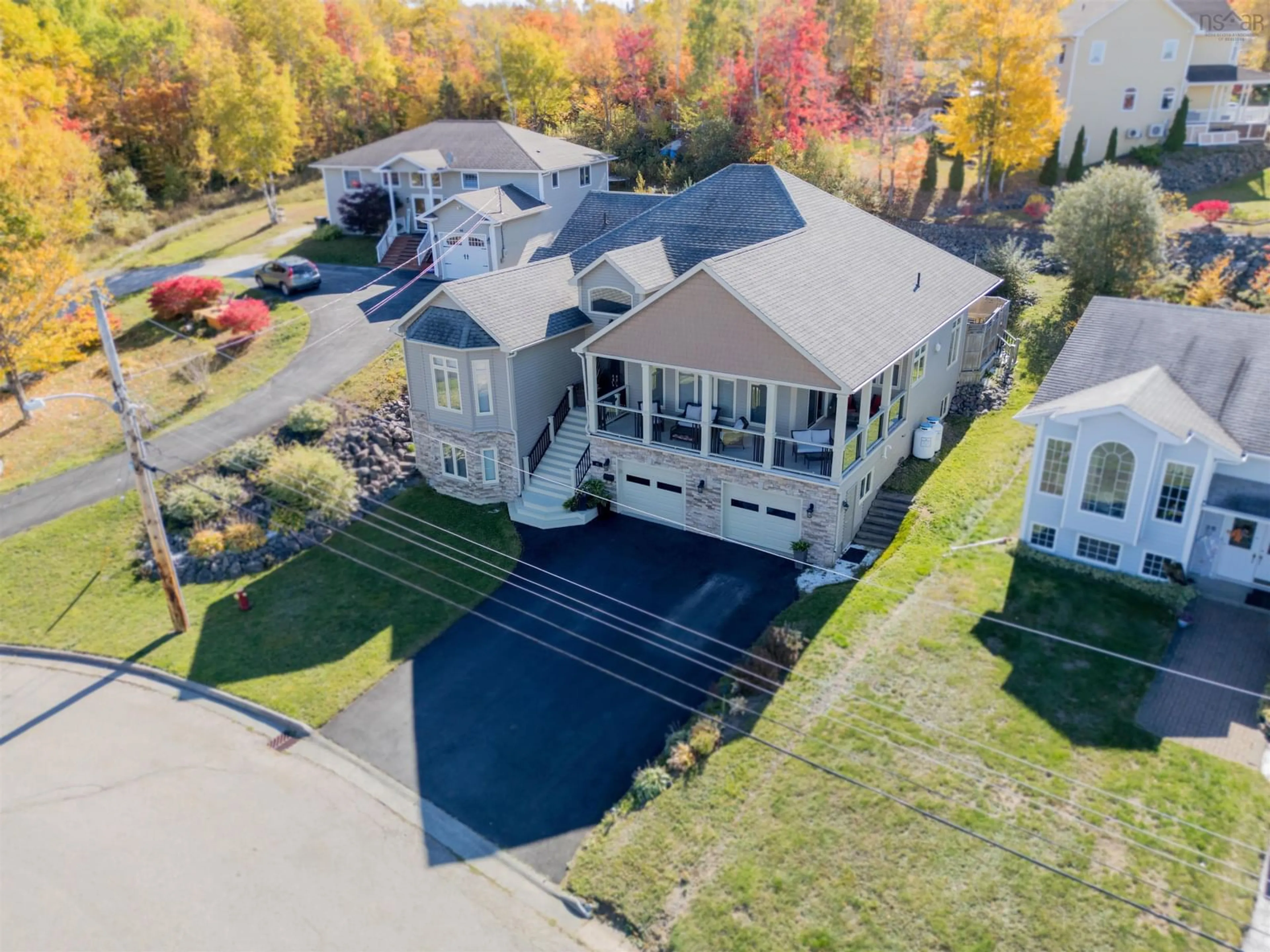 A pic from outside/outdoor area/front of a property/back of a property/a pic from drone, street for 42 Canso Dr, Sydney Nova Scotia B1P 7E5