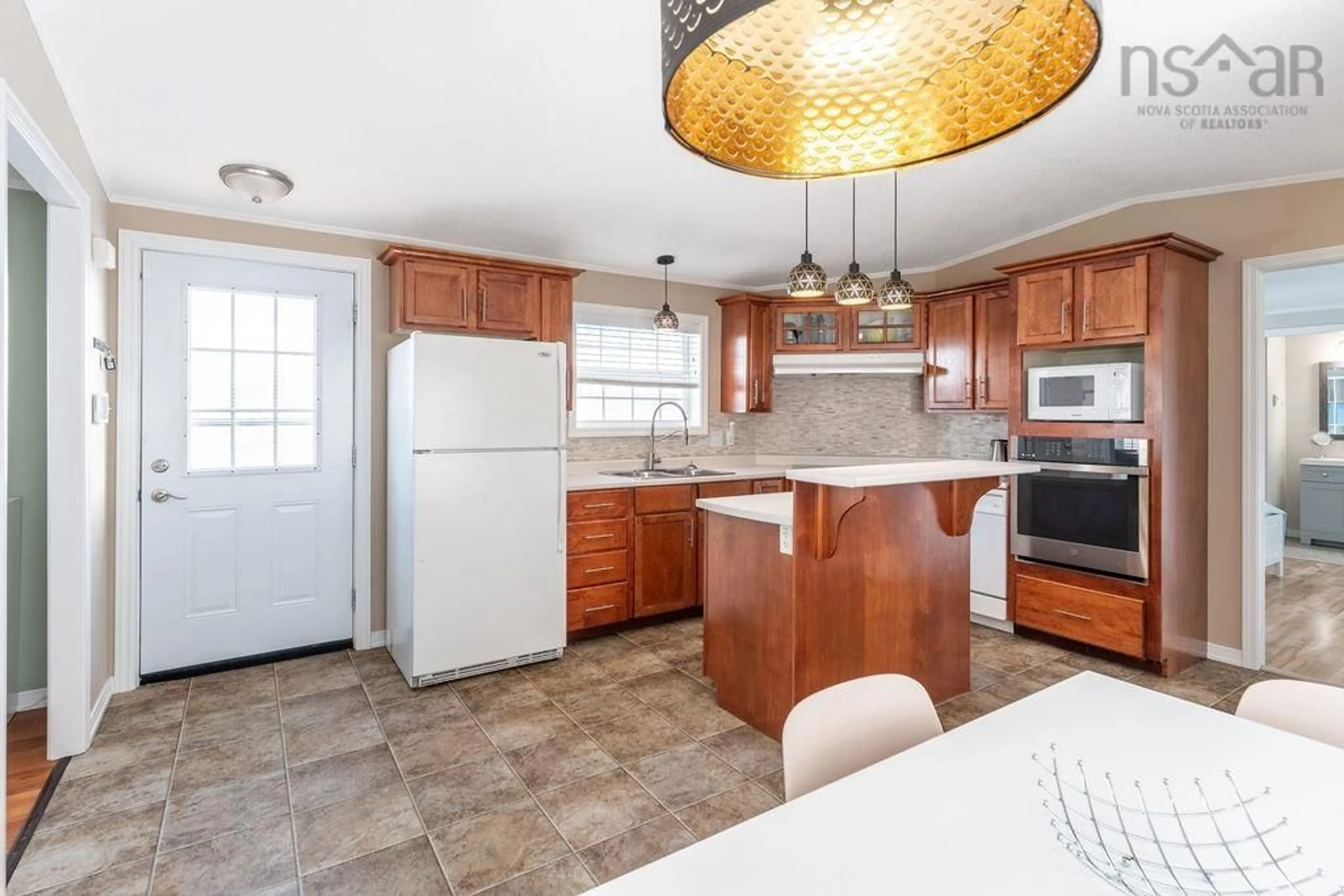 Open concept kitchen, ceramic/tile floor for 52 Manor Dr, Lower Sackville Nova Scotia B4C 2P1