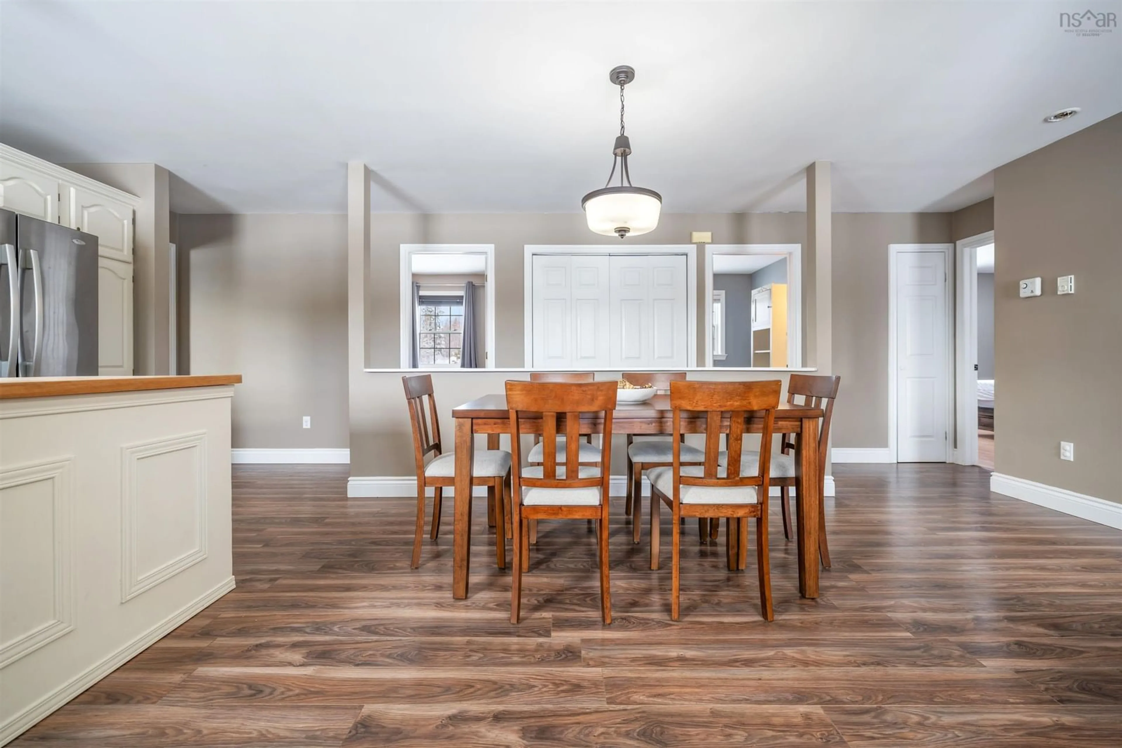 Dining room, wood/laminate floor for 28 Holmes Lane, Union Centre Nova Scotia B0K 2A0