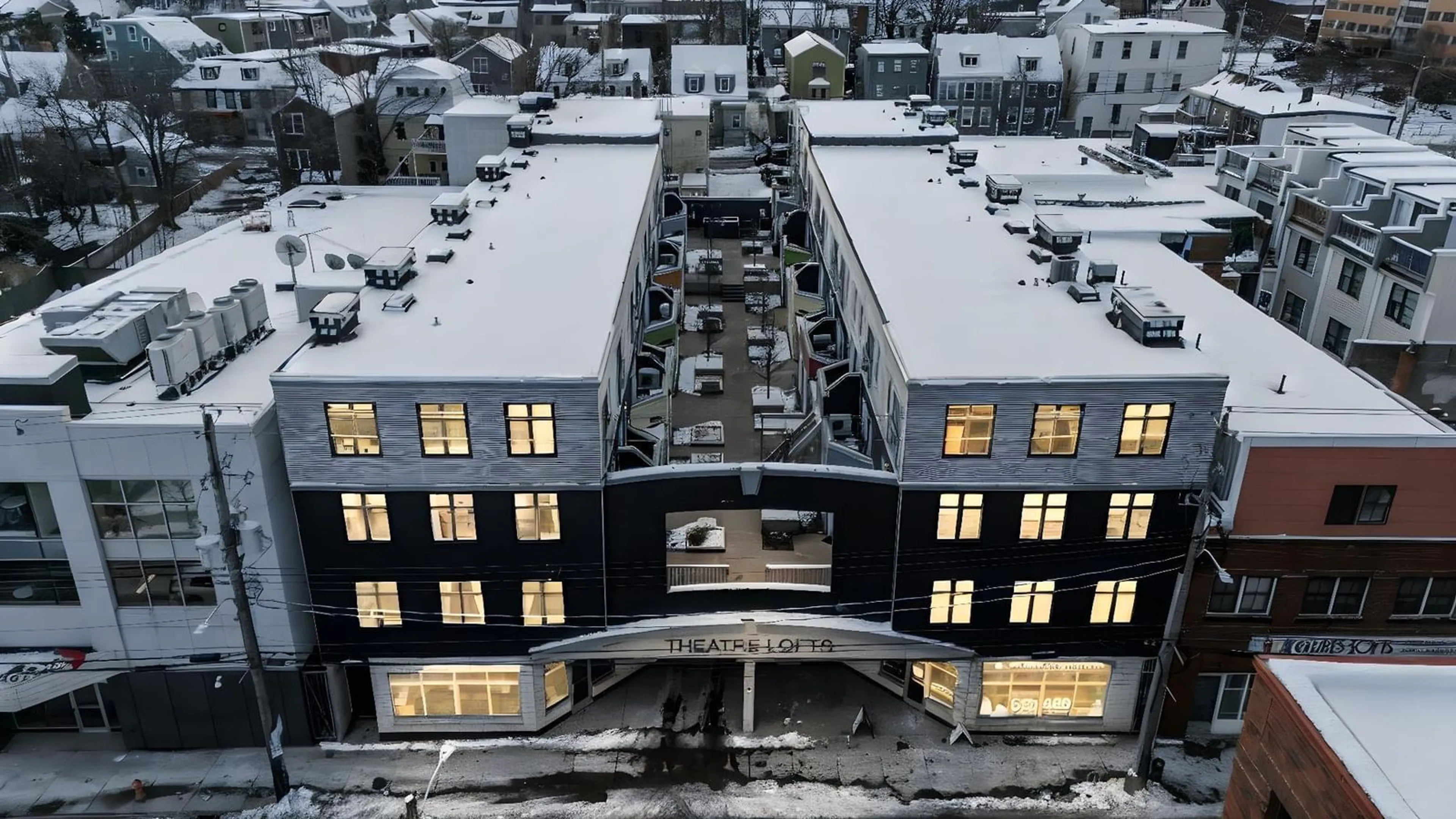 A pic from outside/outdoor area/front of a property/back of a property/a pic from drone, city buildings view from balcony for 2116 Gottingen St #320, Halifax Peninsula Nova Scotia B3K 0C5