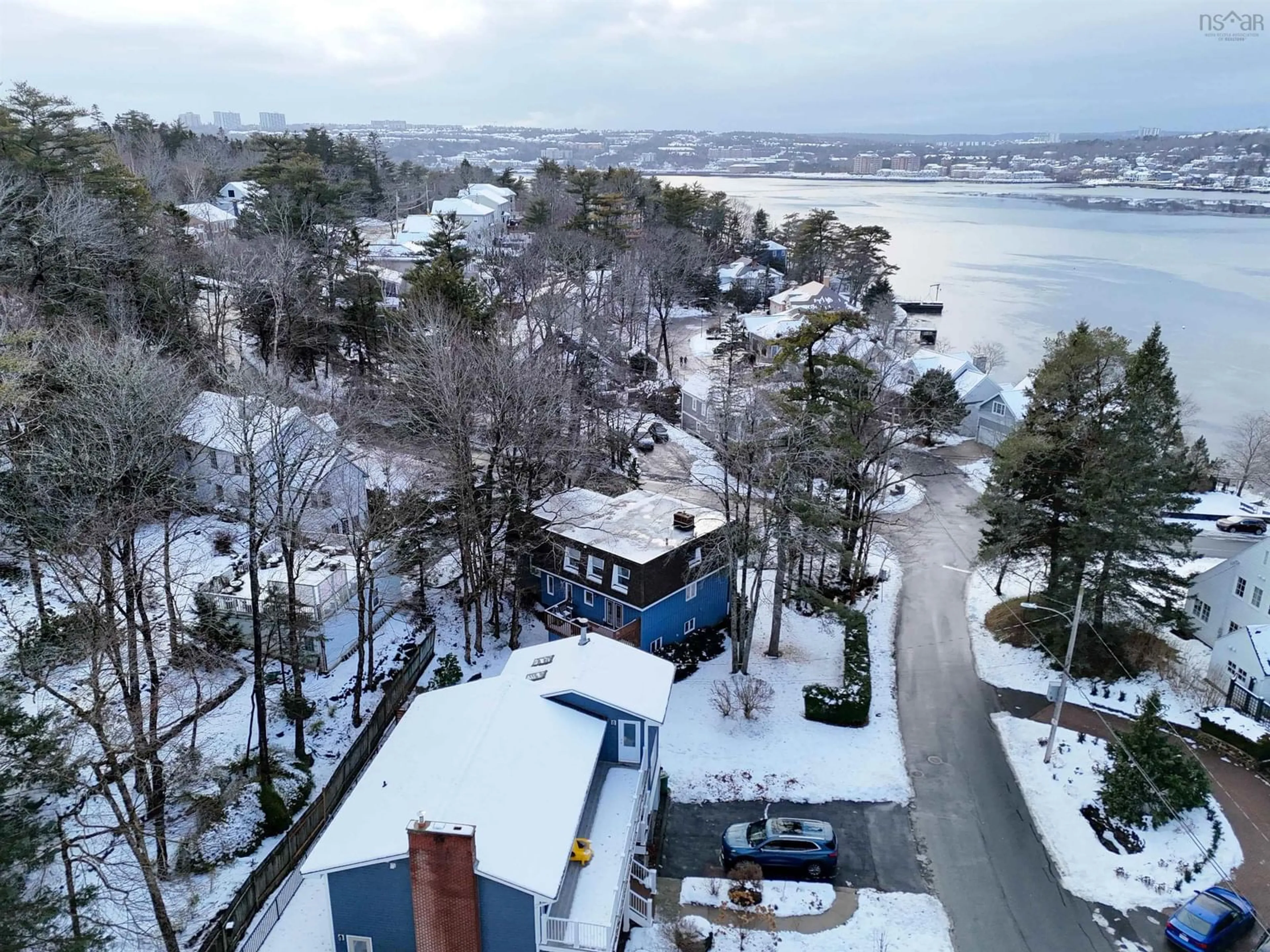 A pic from outside/outdoor area/front of a property/back of a property/a pic from drone, water/lake/river/ocean view for 880 Shore Dr, Bedford Nova Scotia B4A 2E5