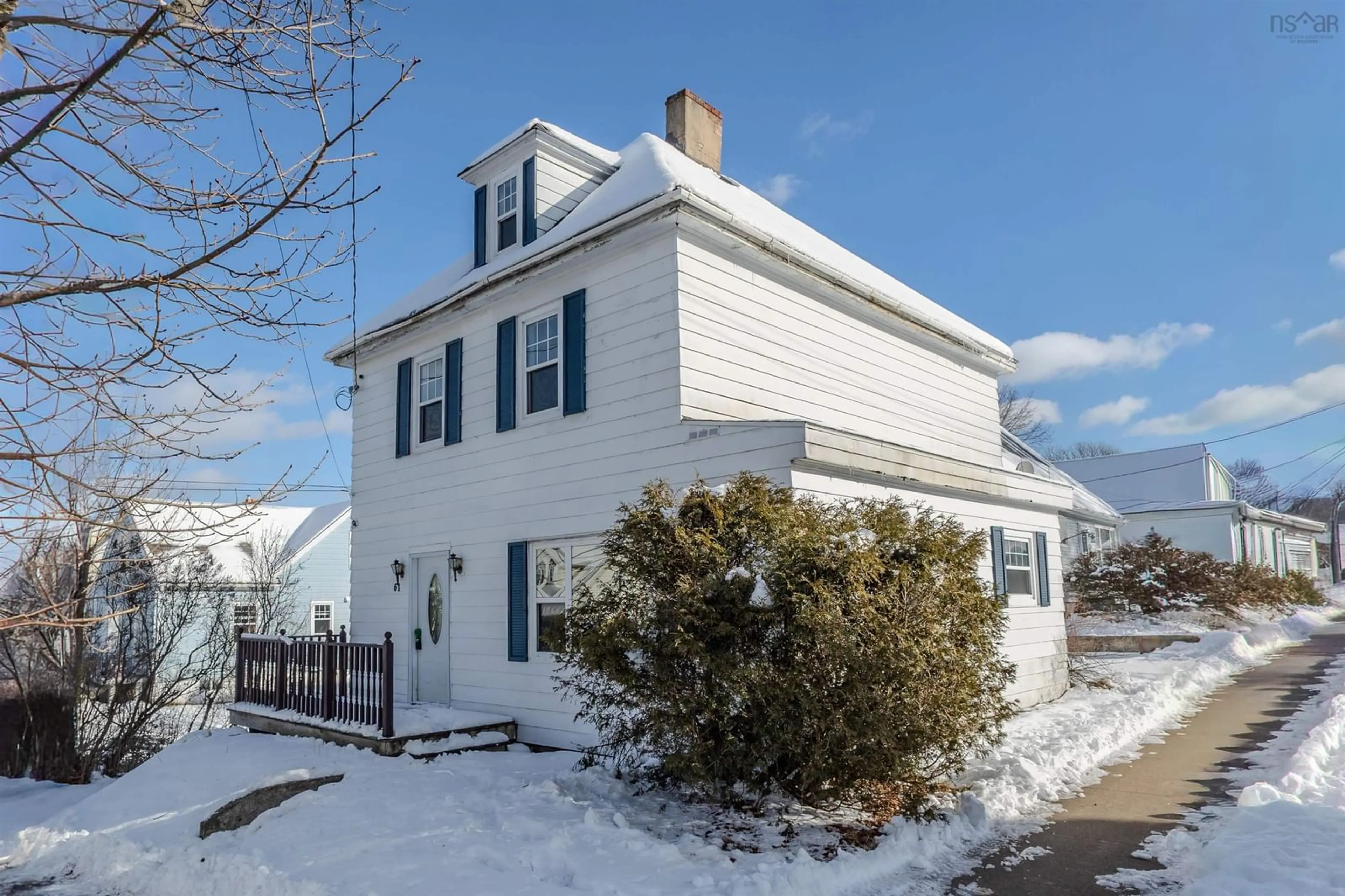 Home with vinyl exterior material, street for 61 Leonard St, Sydney Nova Scotia B1S 2T6