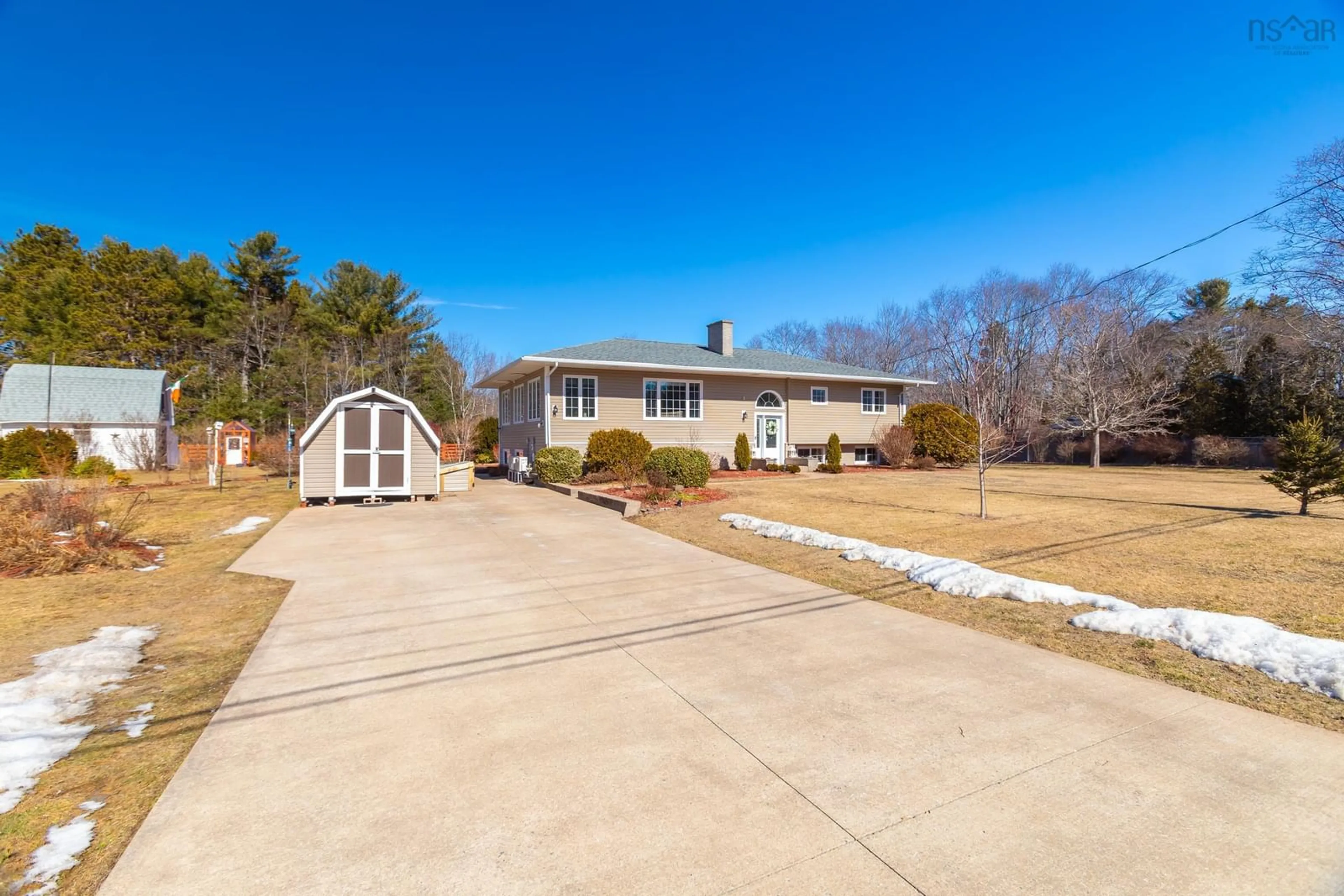 A pic from outside/outdoor area/front of a property/back of a property/a pic from drone, water/lake/river/ocean view for 98 Poplar Dr, Meadowvale Nova Scotia B0P 1R0