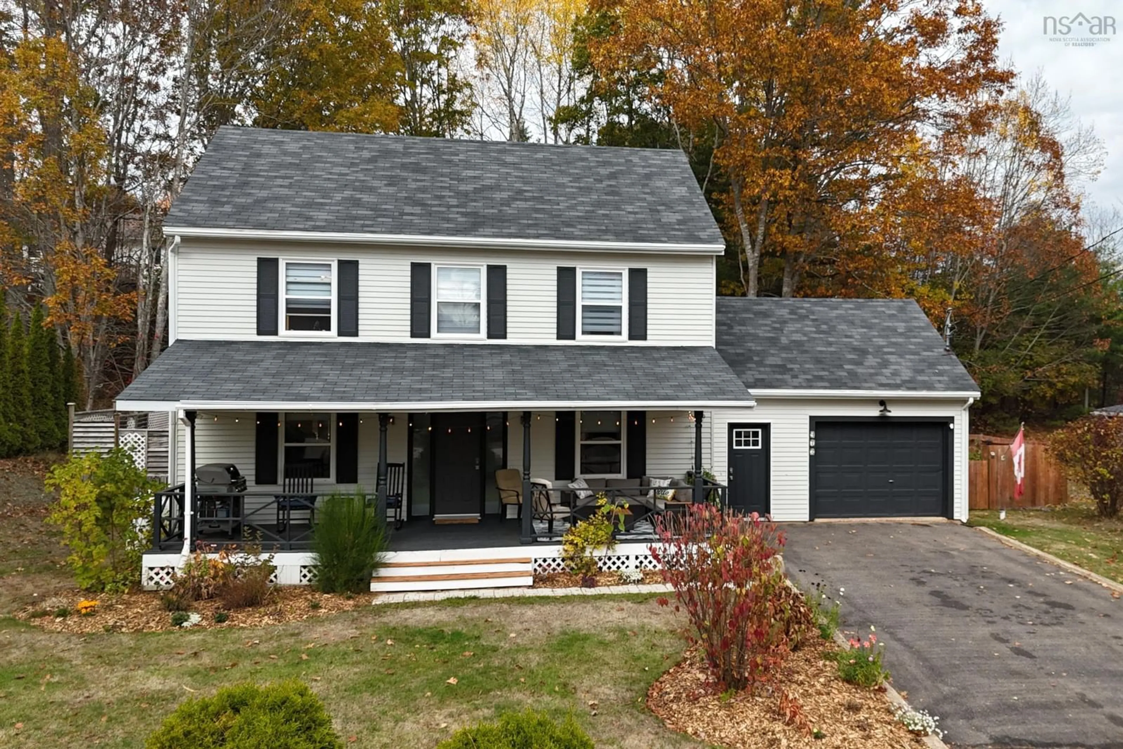 Home with vinyl exterior material, street for 973 Shawn Dr, Kingston Nova Scotia B0P 1R0