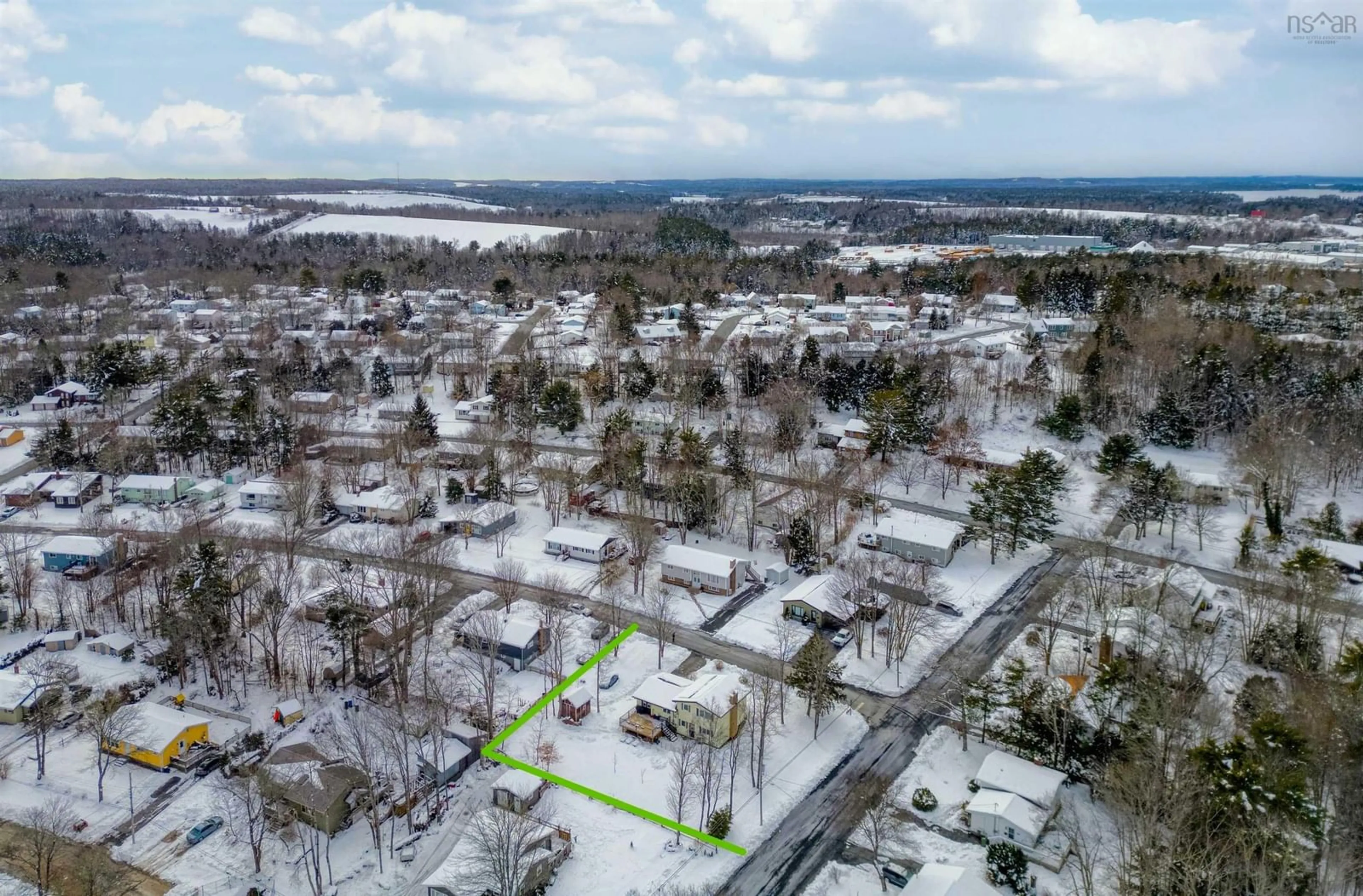 A pic from outside/outdoor area/front of a property/back of a property/a pic from drone, street for 5 Alpine Dr, Bridgewater Nova Scotia B4V 3A5