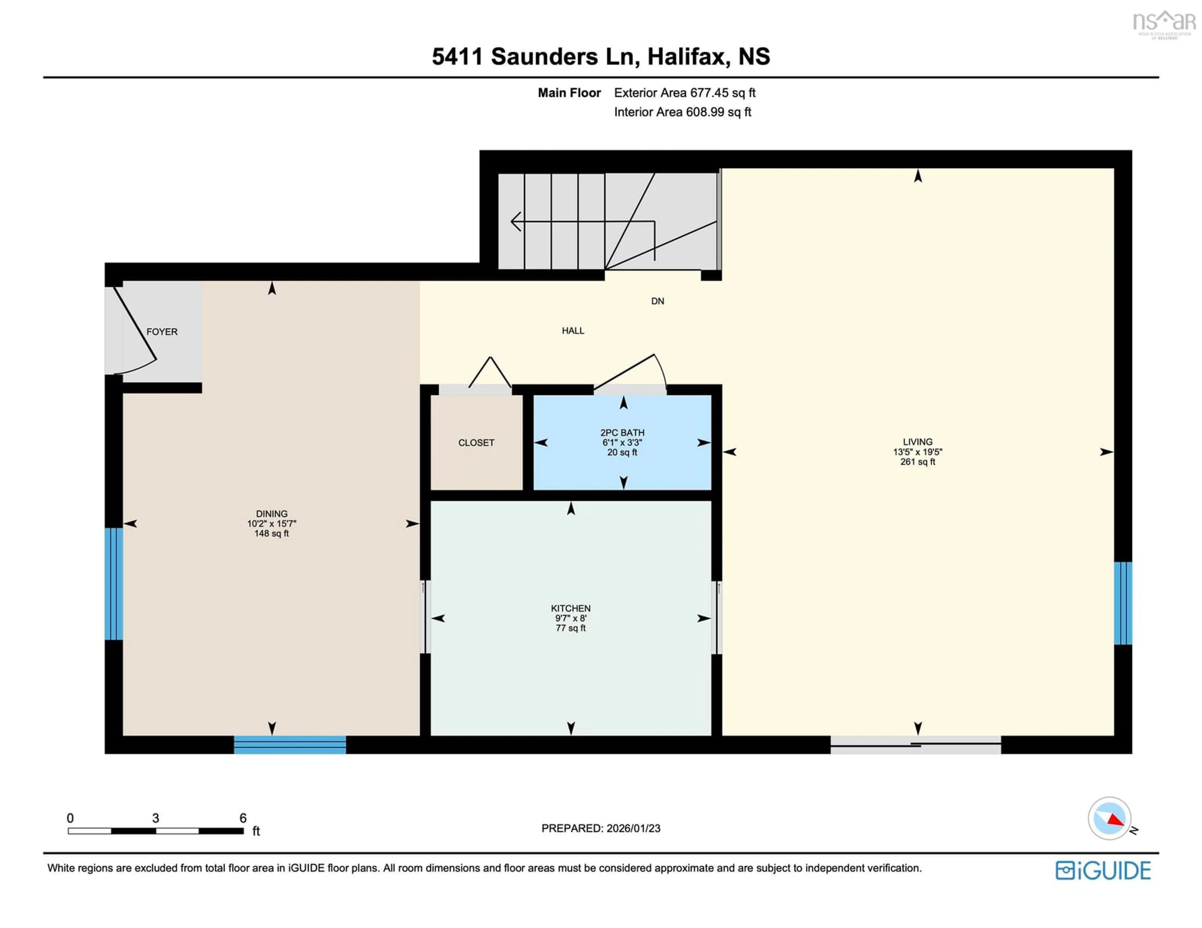 Floor plan for 5411 Saunders Lane, Halifax Nova Scotia B3K 6S5
