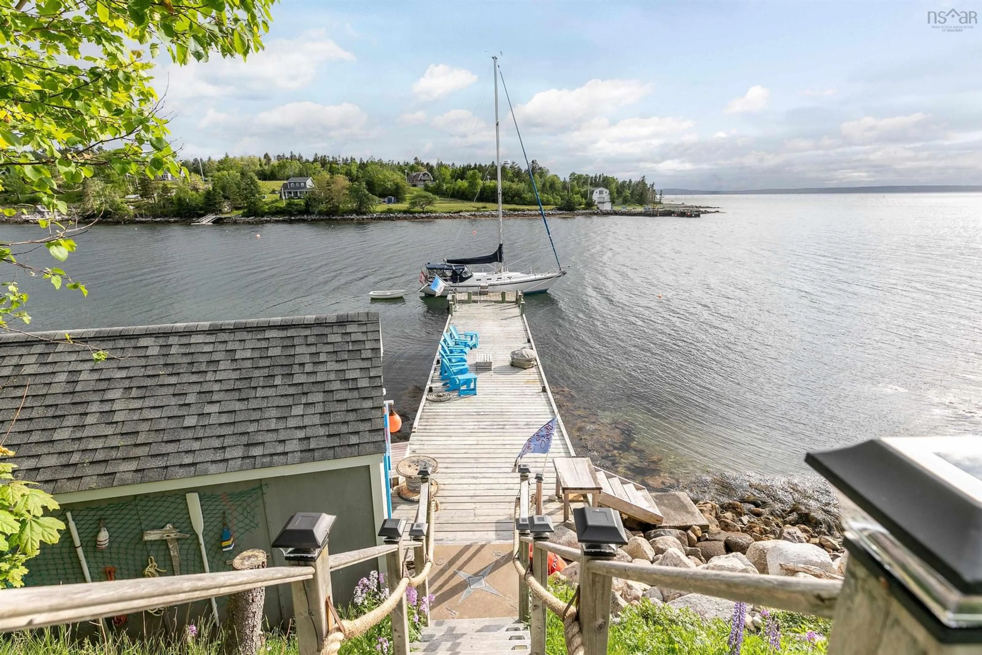 A pic from outside/outdoor area/front of a property/back of a property/a pic from drone, water/lake/river/ocean view for 54 Bayview Dr, Hackett's Cove Nova Scotia B3Z 3J9