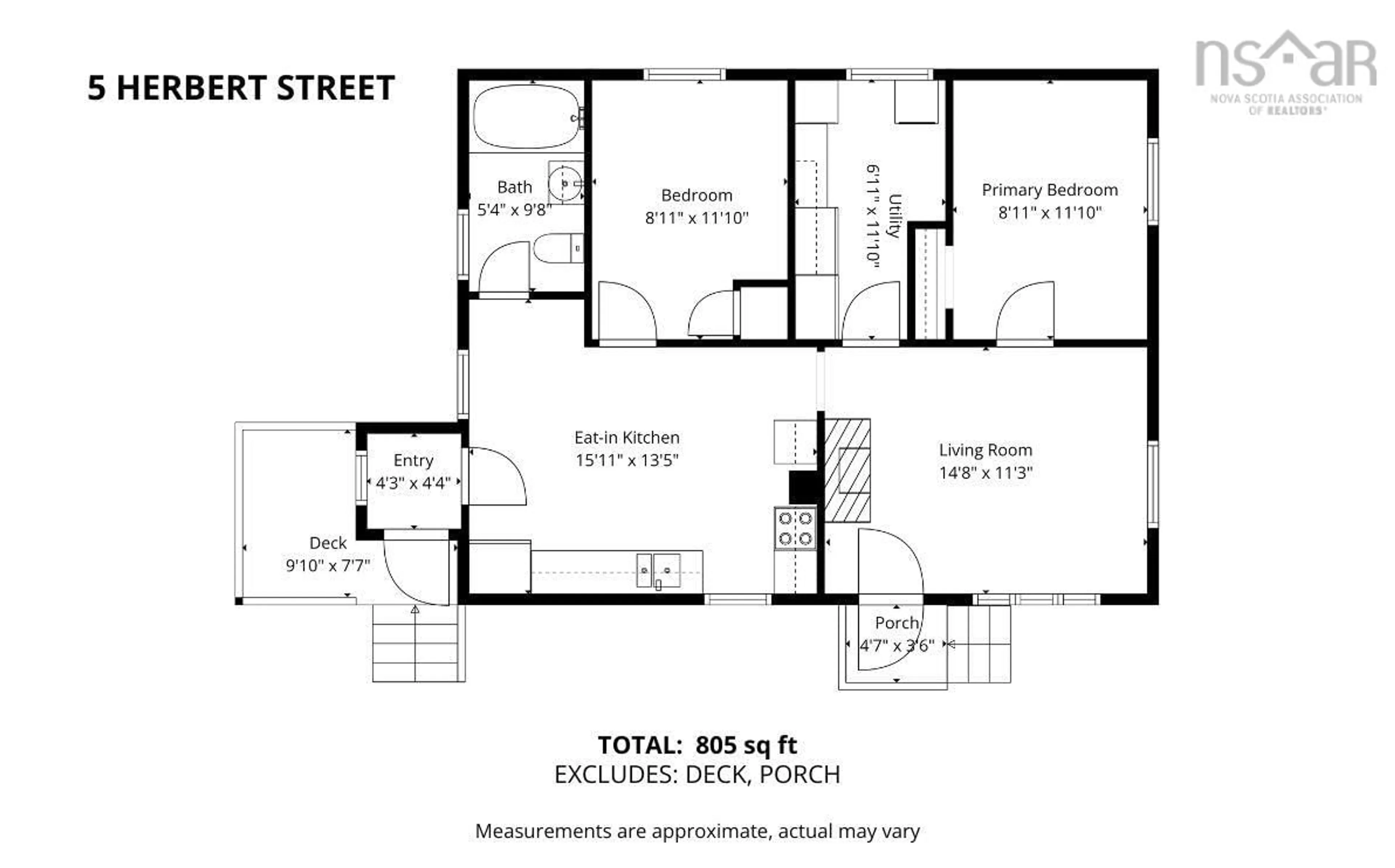 Floor plan for 5 Herbert St, Dartmouth Nova Scotia B2W 1J1