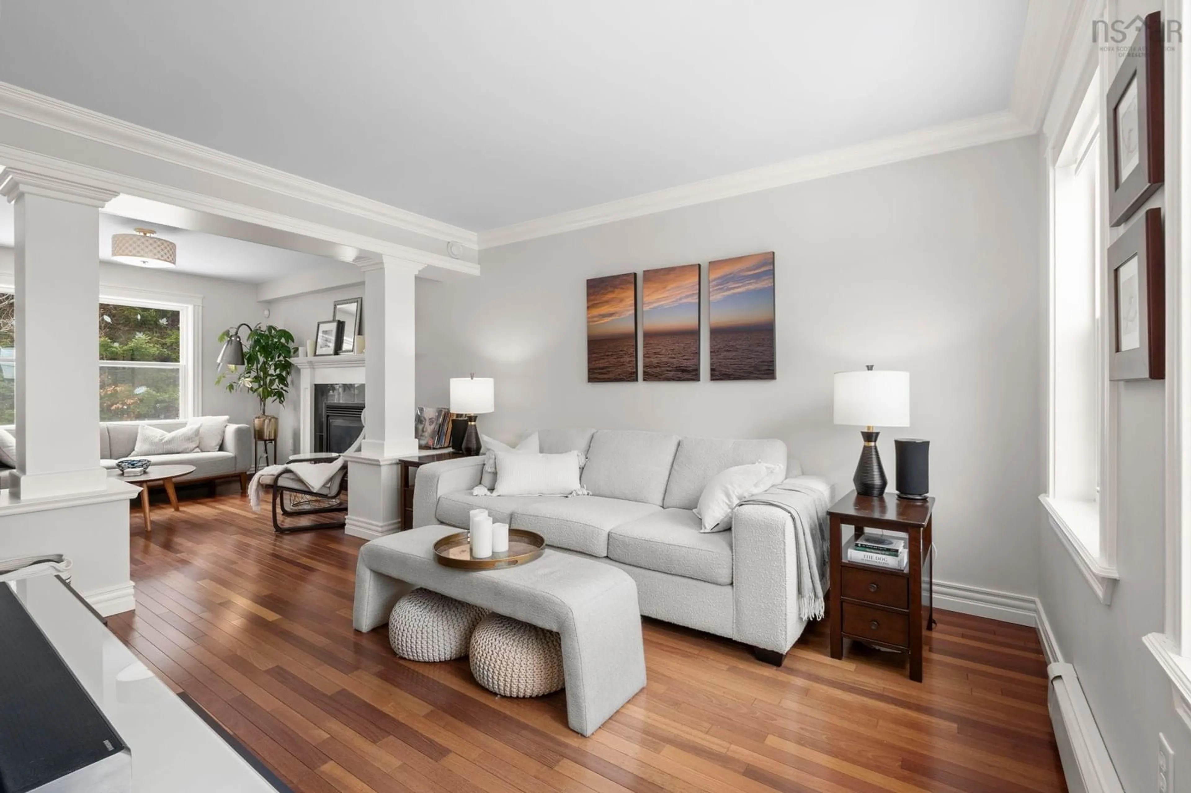 Living room with furniture, wood/laminate floor for 150 Daisywood Dr, Hammonds Plains Nova Scotia B4B 0E1