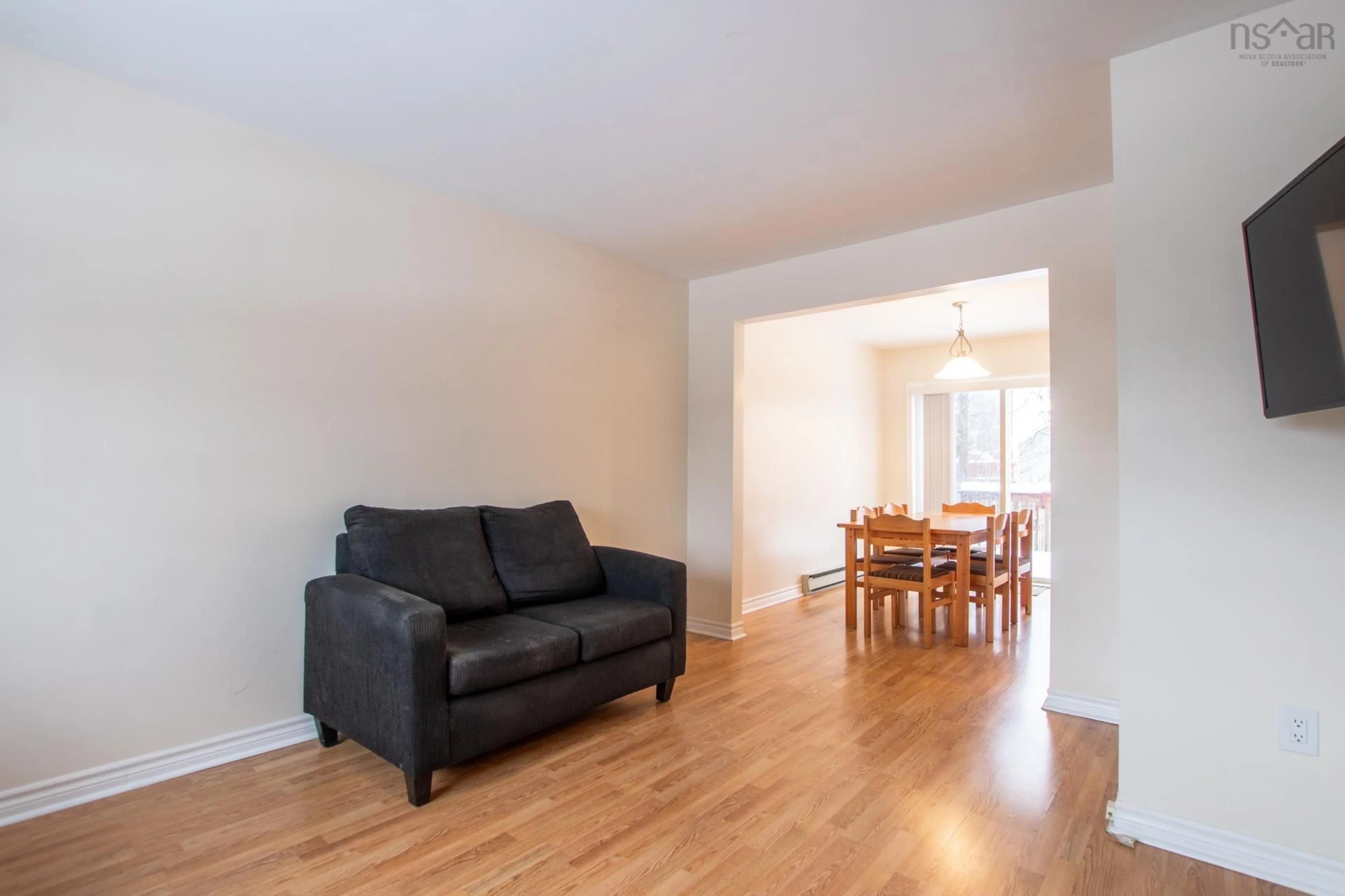 Living room with furniture, wood/laminate floor for 41 Silver Maple Dr, Timberlea Nova Scotia B3T 1G6