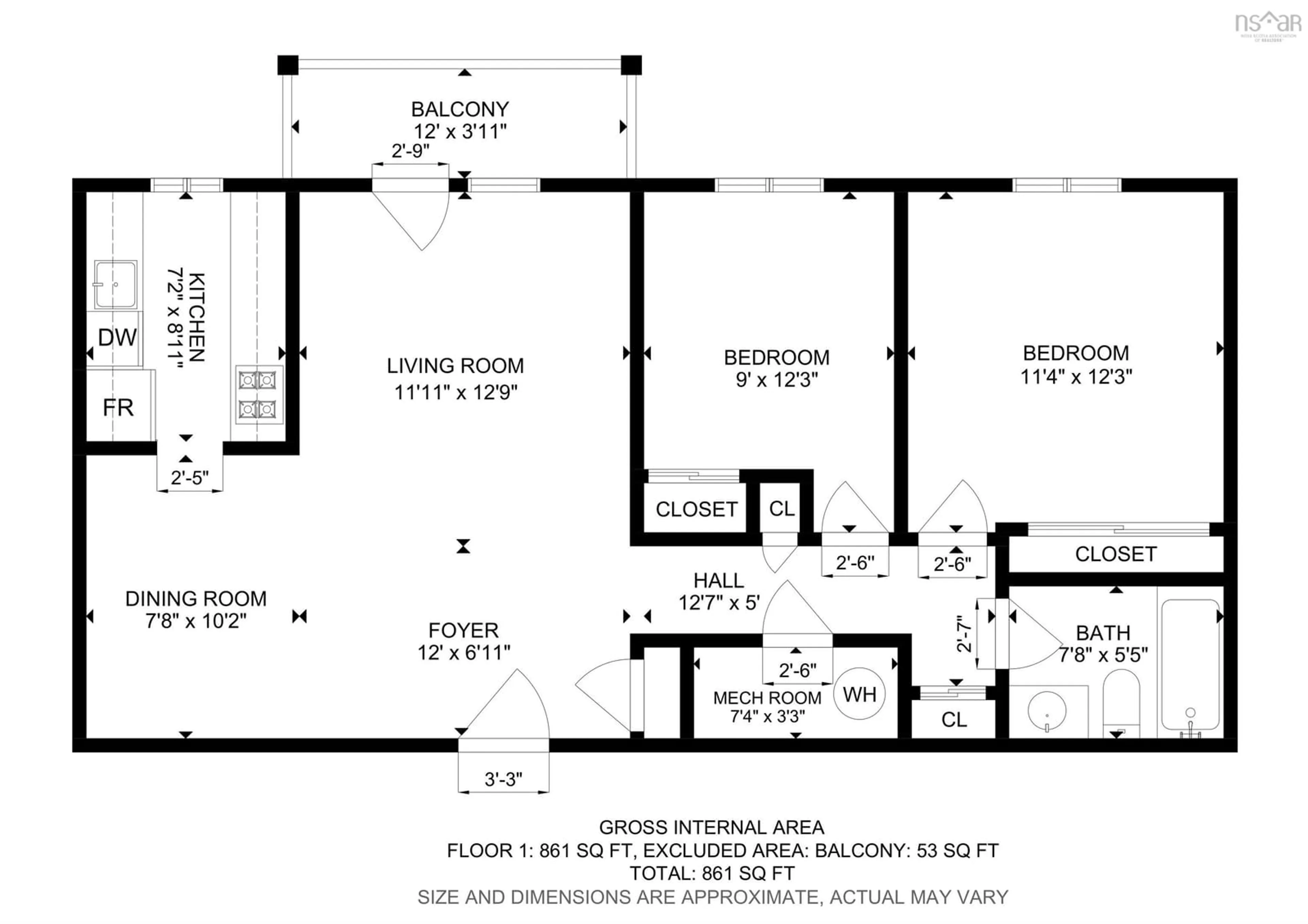 Floor plan for 281 Windmill Rd #240, Dartmouth Nova Scotia B3A 4P9