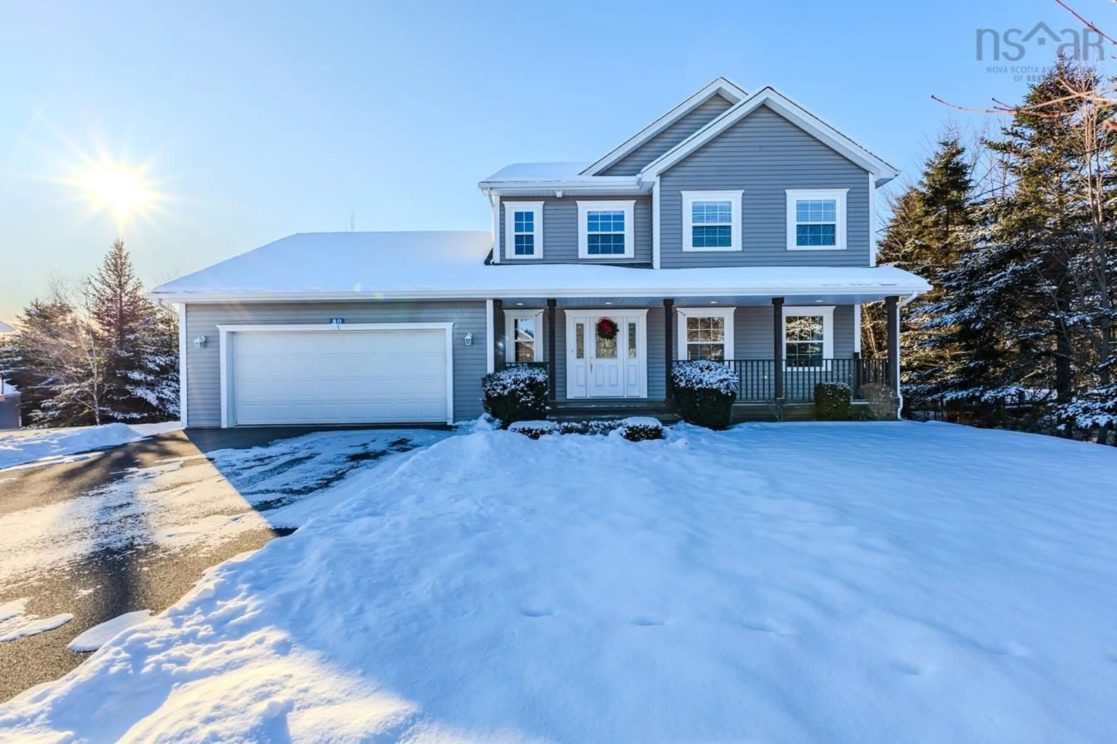 Home with vinyl exterior material, street for 80 Burris Dr, Valley Nova Scotia B6L 3B6