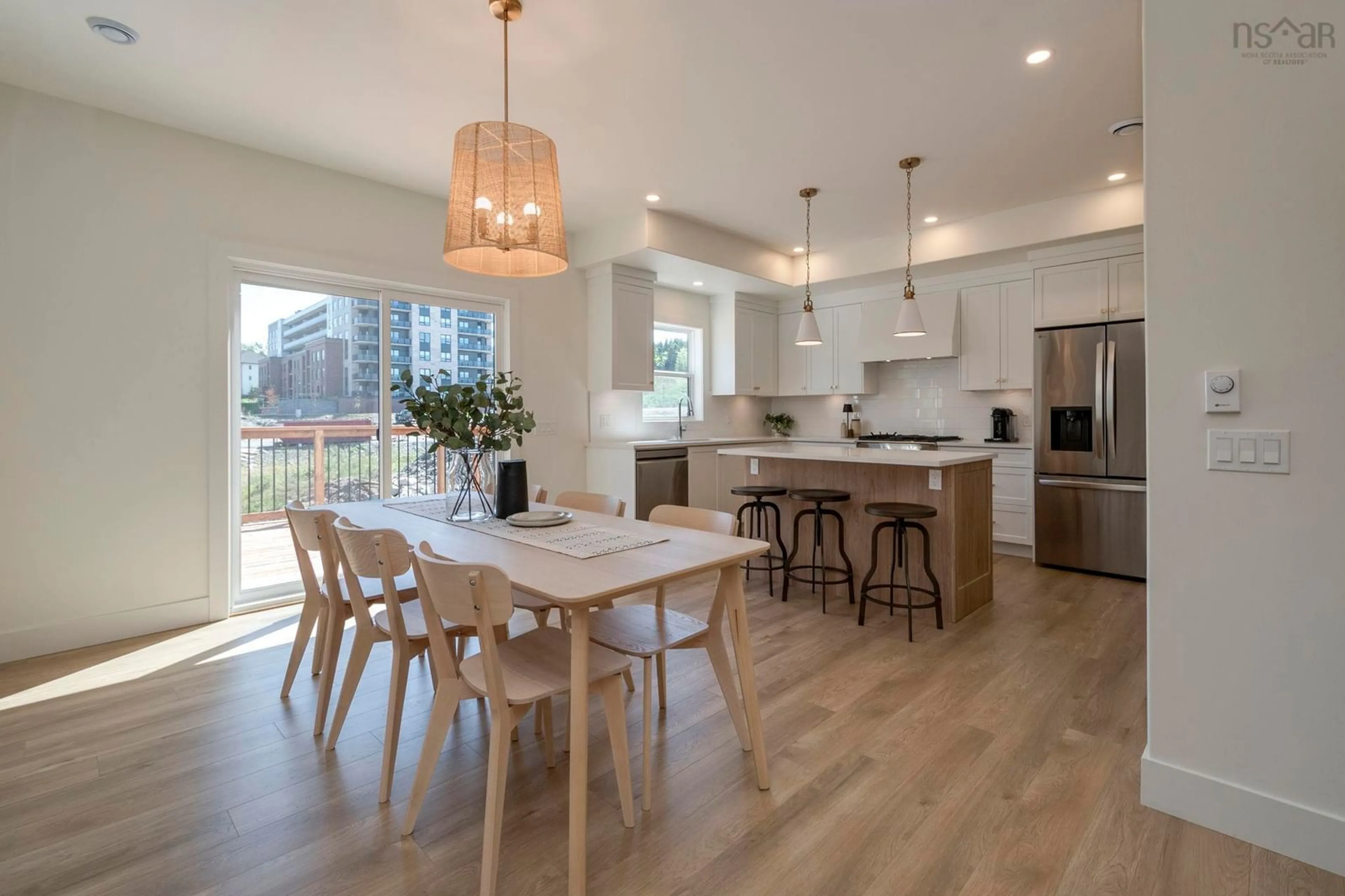 Open concept kitchen, wood/laminate floor for 2 Pearlgarden Close #PC-1, Dartmouth Nova Scotia B2X 0C2