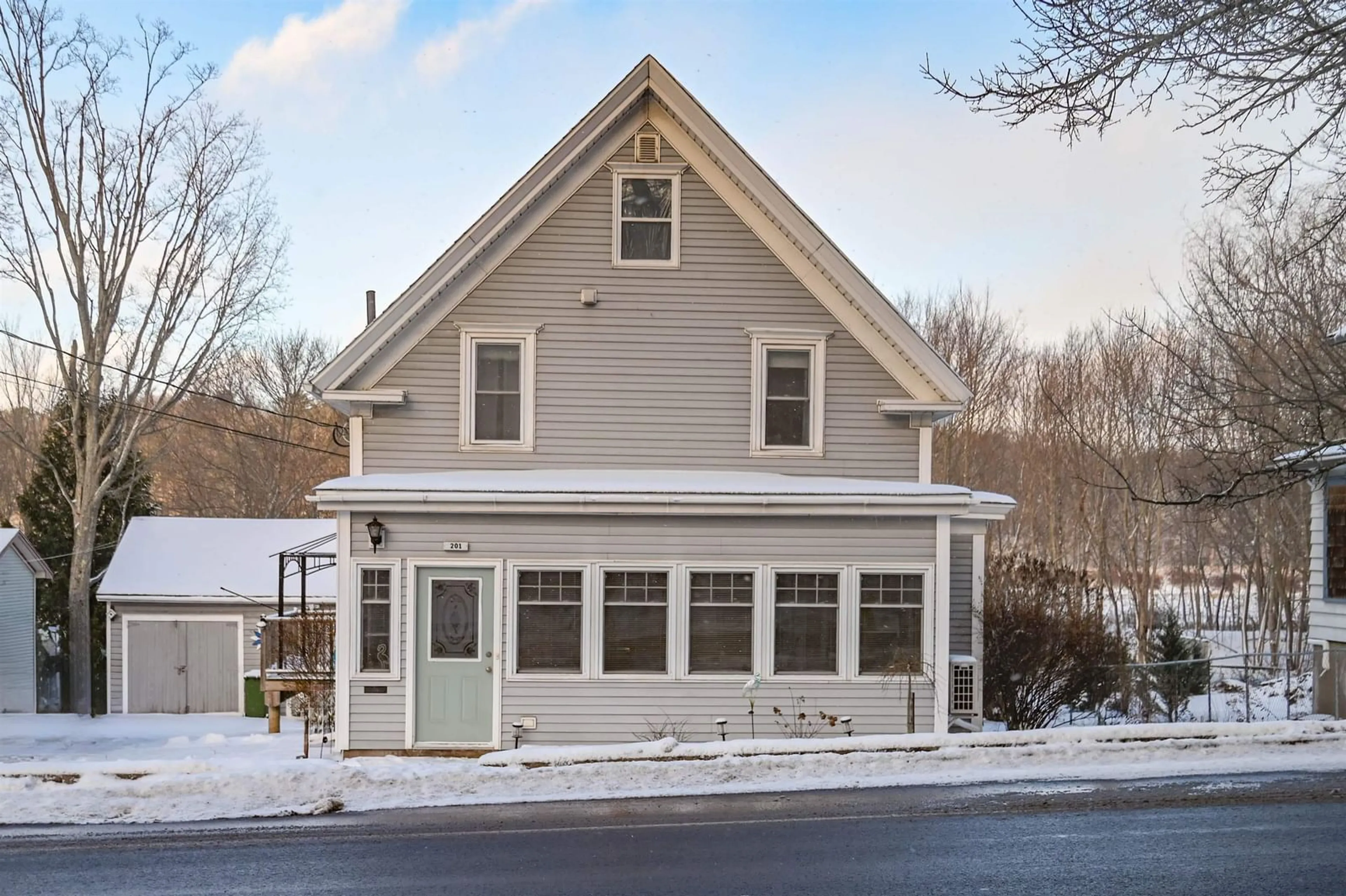 Home with vinyl exterior material, street for 201 Main Street, Kentville Nova Scotia B4N 1J6