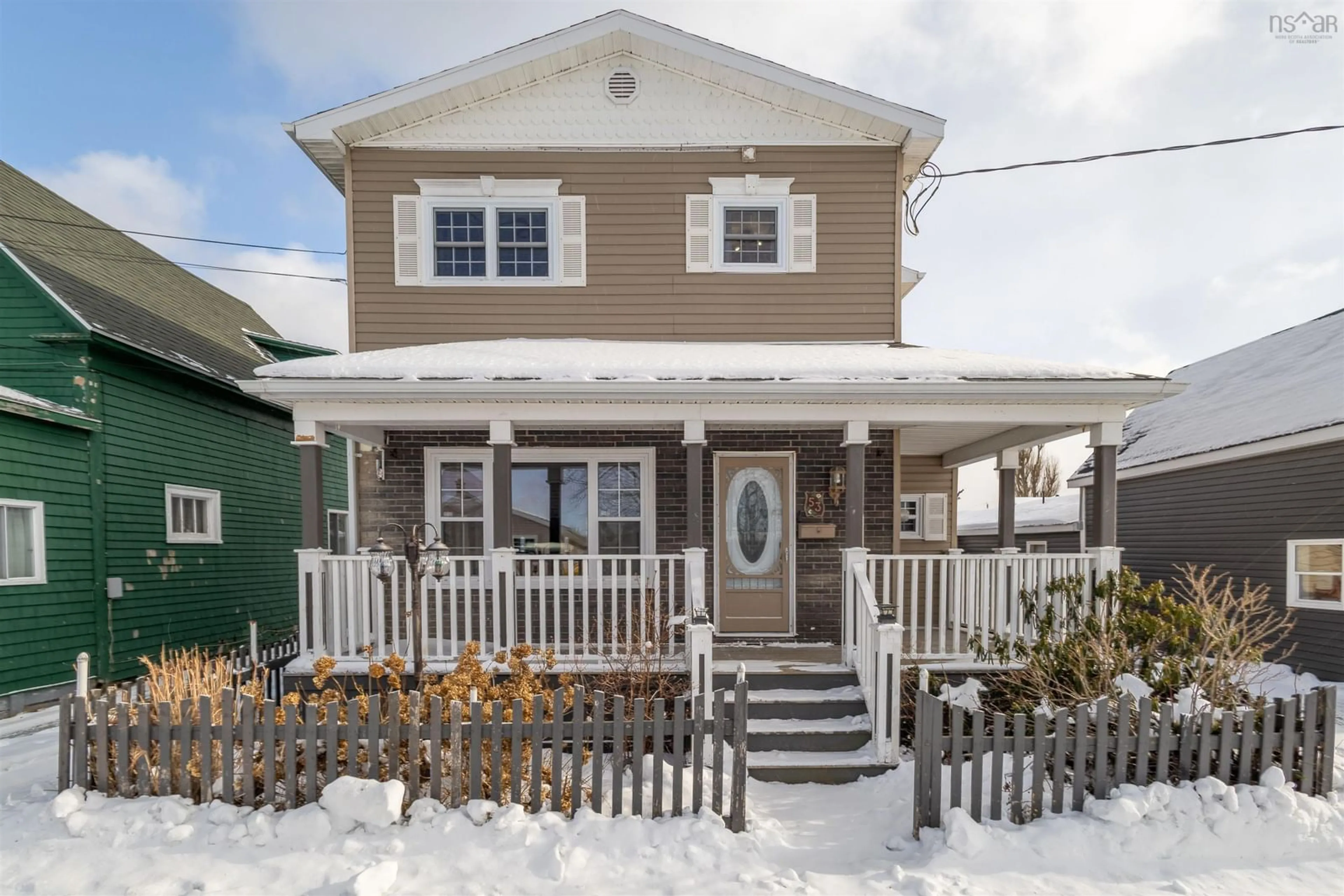 Home with vinyl exterior material, street for 53 Stanley St, North Sydney Nova Scotia B2A 1T8