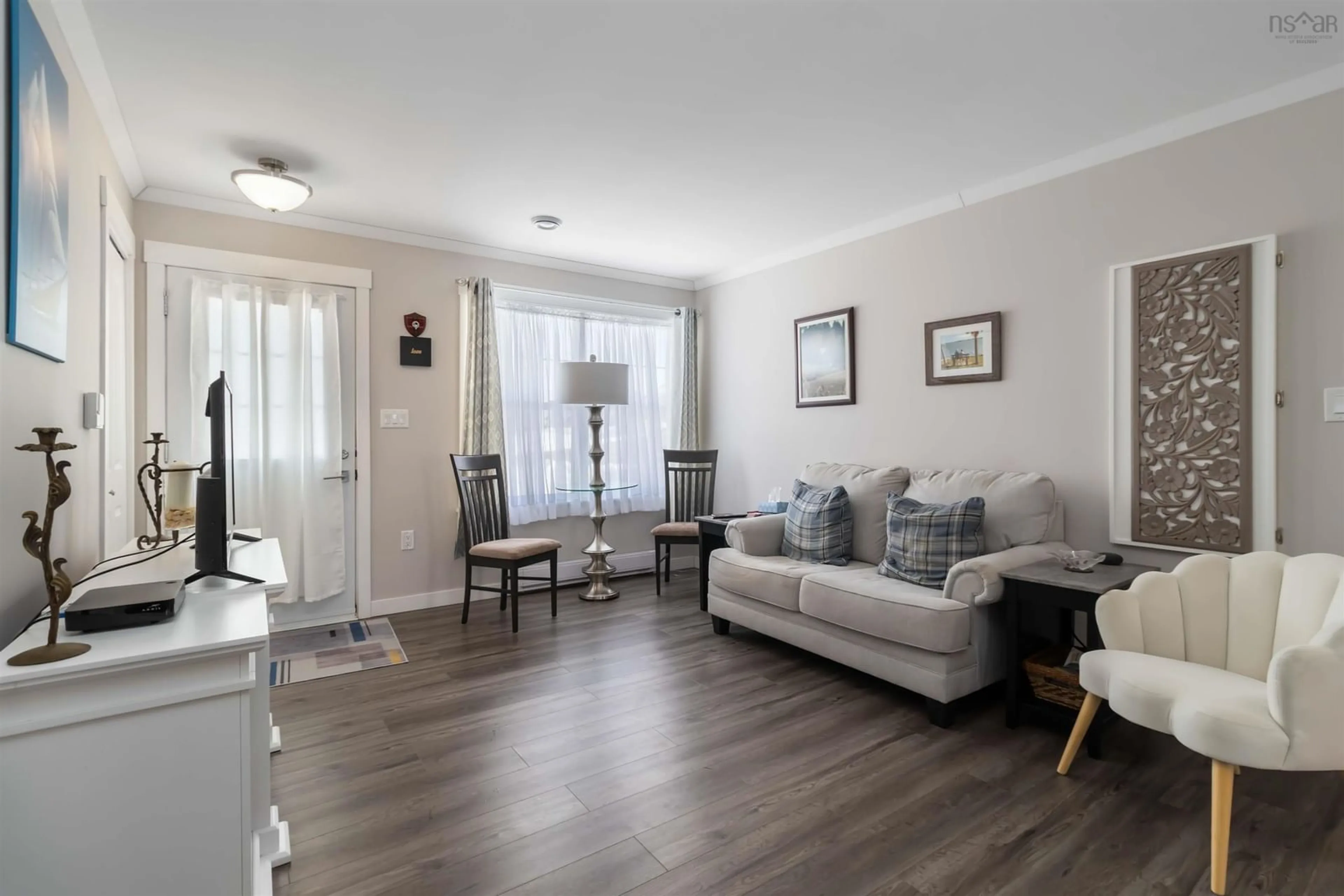 Living room with furniture, wood/laminate floor for 10 Mossberry Close, Hubley Nova Scotia B3Z 0S9