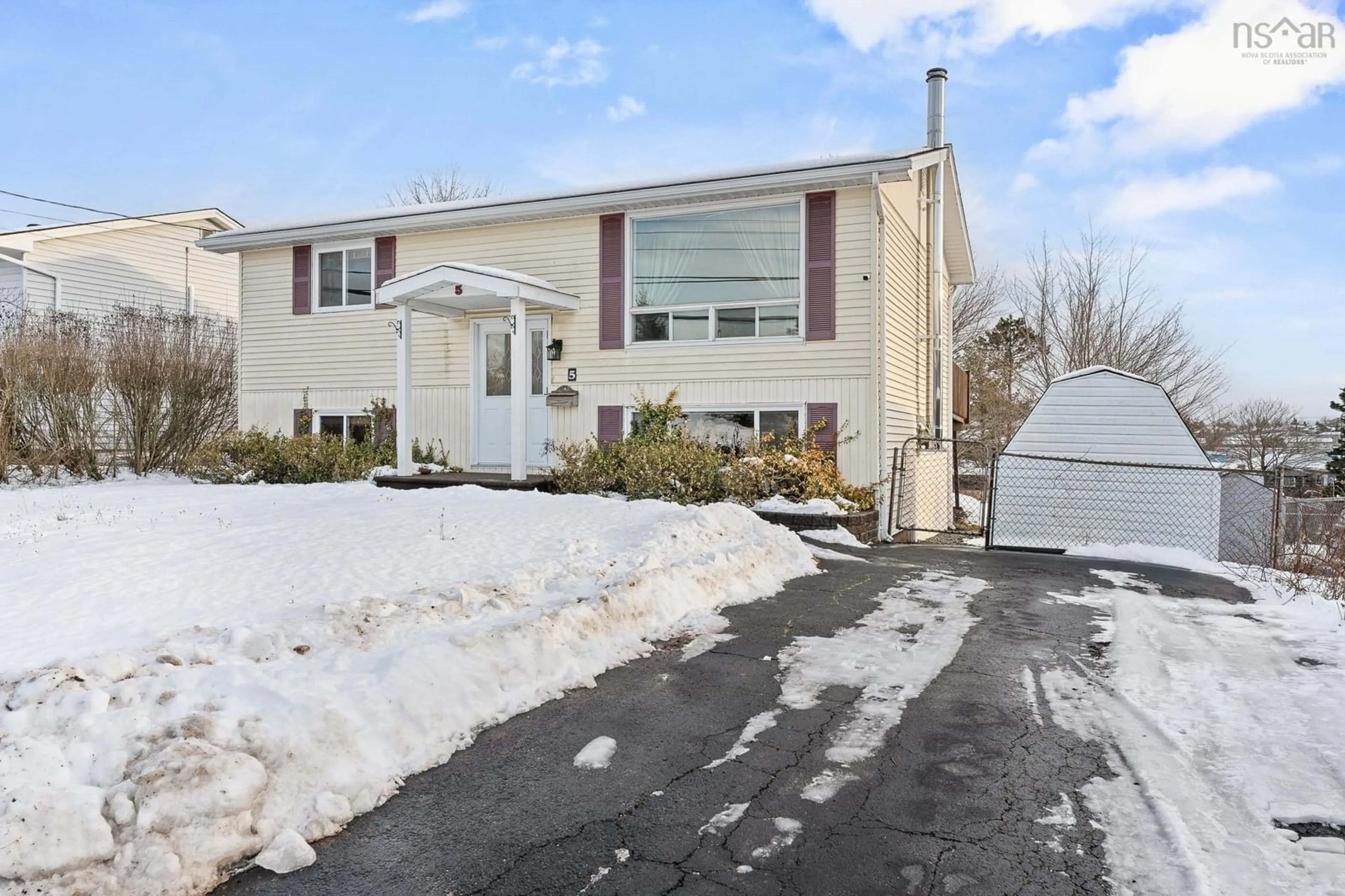 Home with vinyl exterior material, street for 5 Poplar Dr, Cole Harbour Nova Scotia B2W 5M3