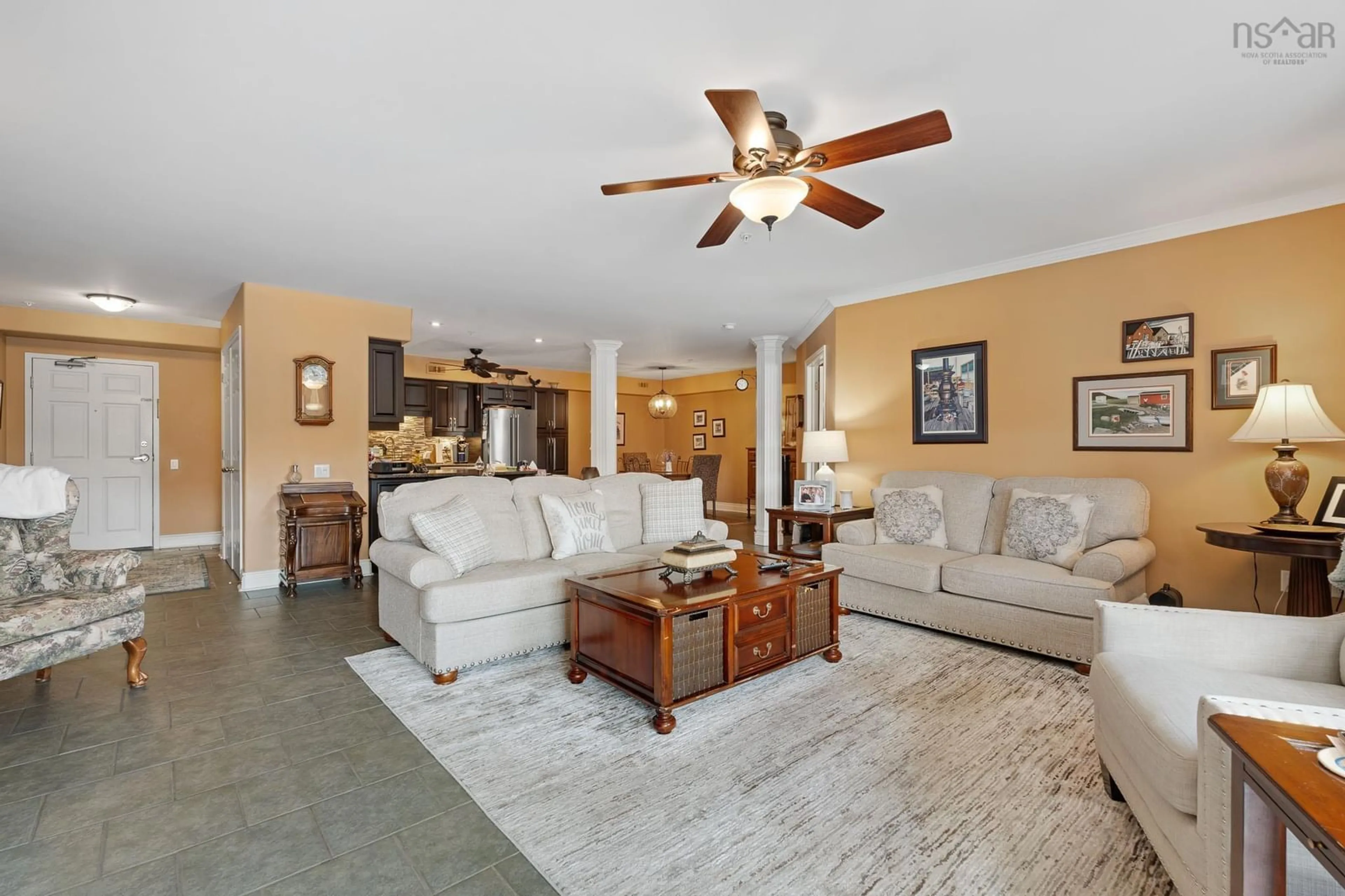 Living room with furniture, ceramic/tile floor for 512 Parkland Dr #214, Halifax Nova Scotia B3S 1N1