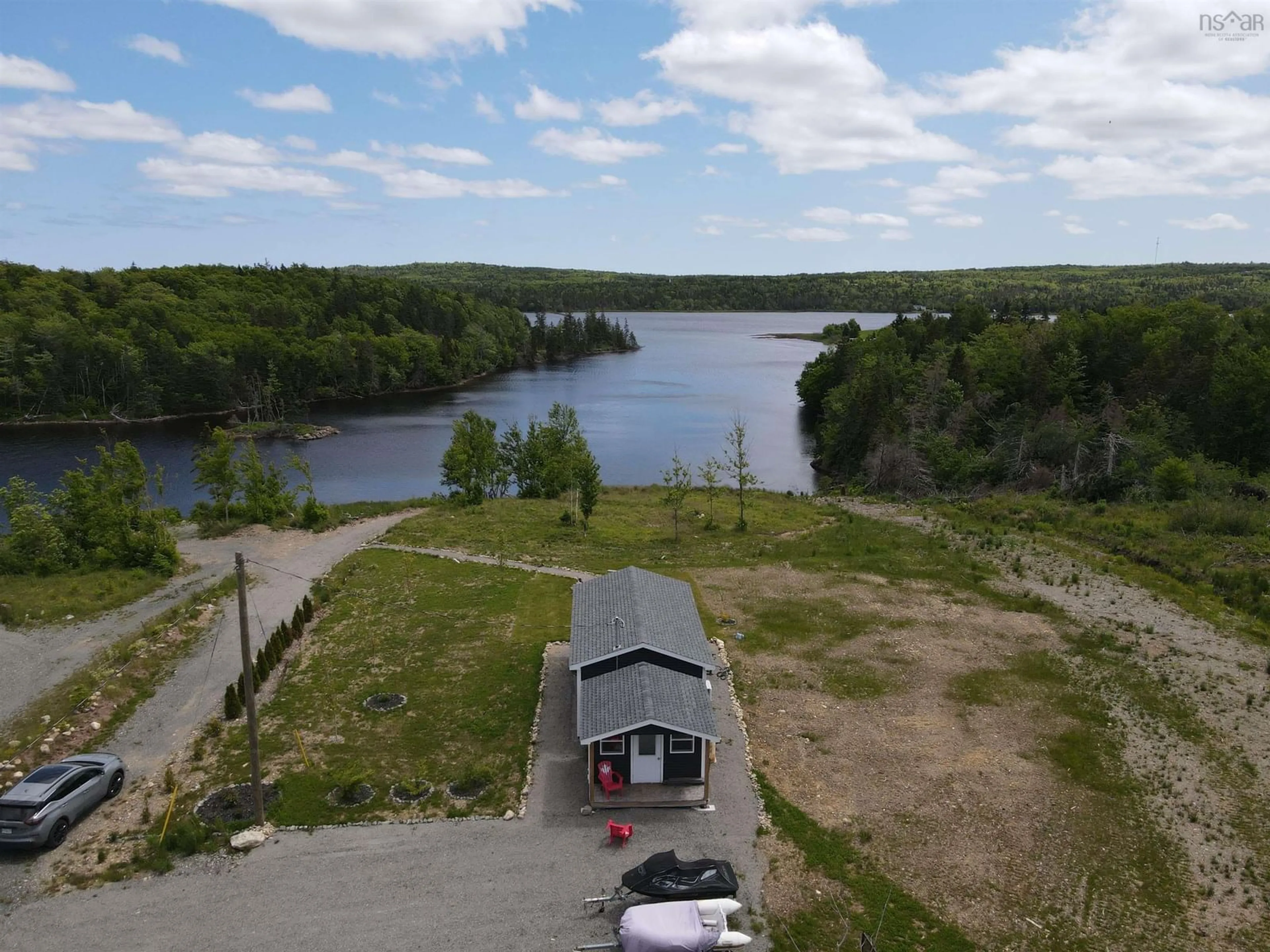 A pic from outside/outdoor area/front of a property/back of a property/a pic from drone, water/lake/river/ocean view for 202 Catalone Gut Rd, Catalone Nova Scotia B1C 2E5
