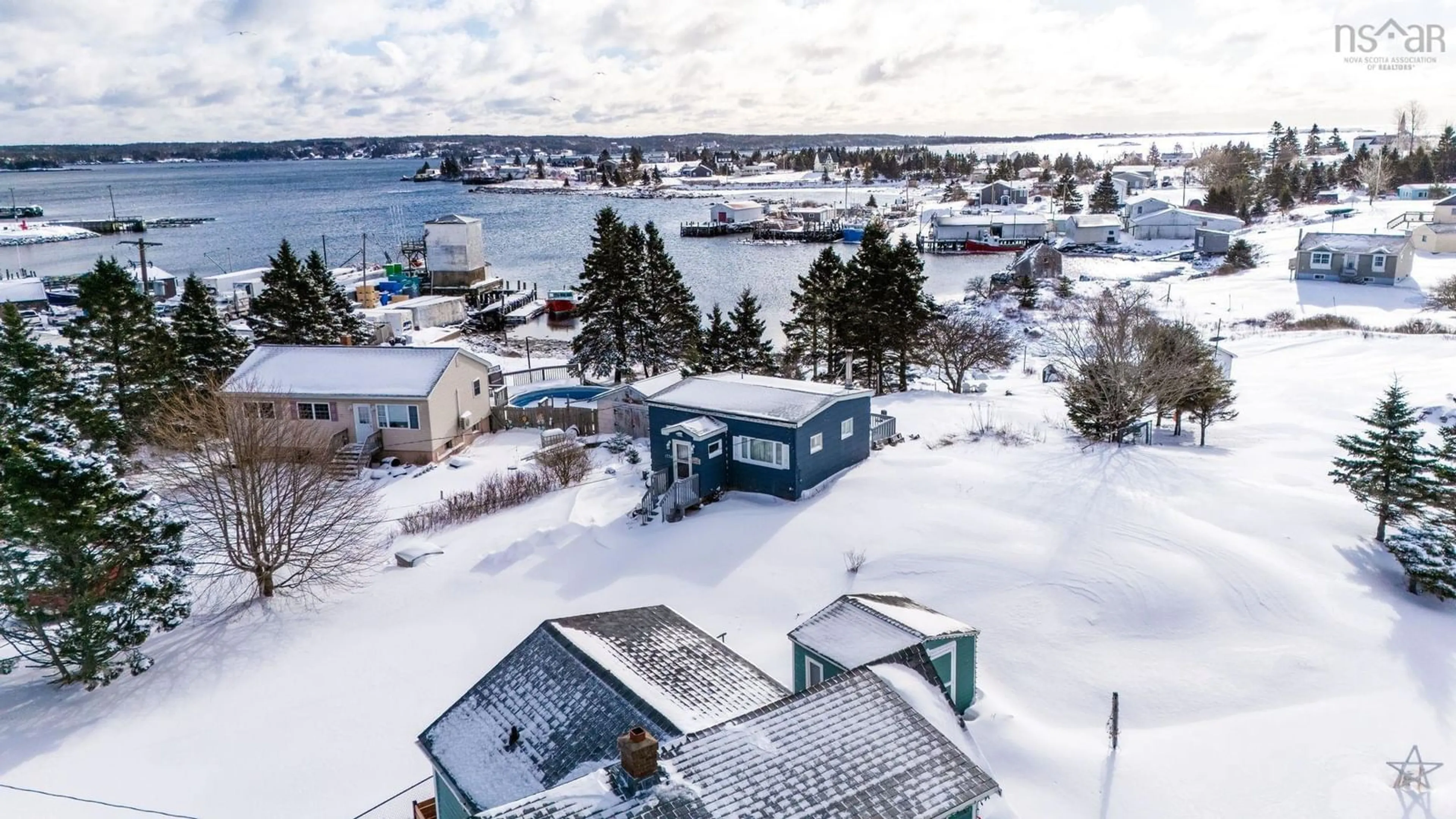 A pic from outside/outdoor area/front of a property/back of a property/a pic from drone, water/lake/river/ocean view for 1736 Ketch Harbour Rd, Sambro Nova Scotia B3V 1L6