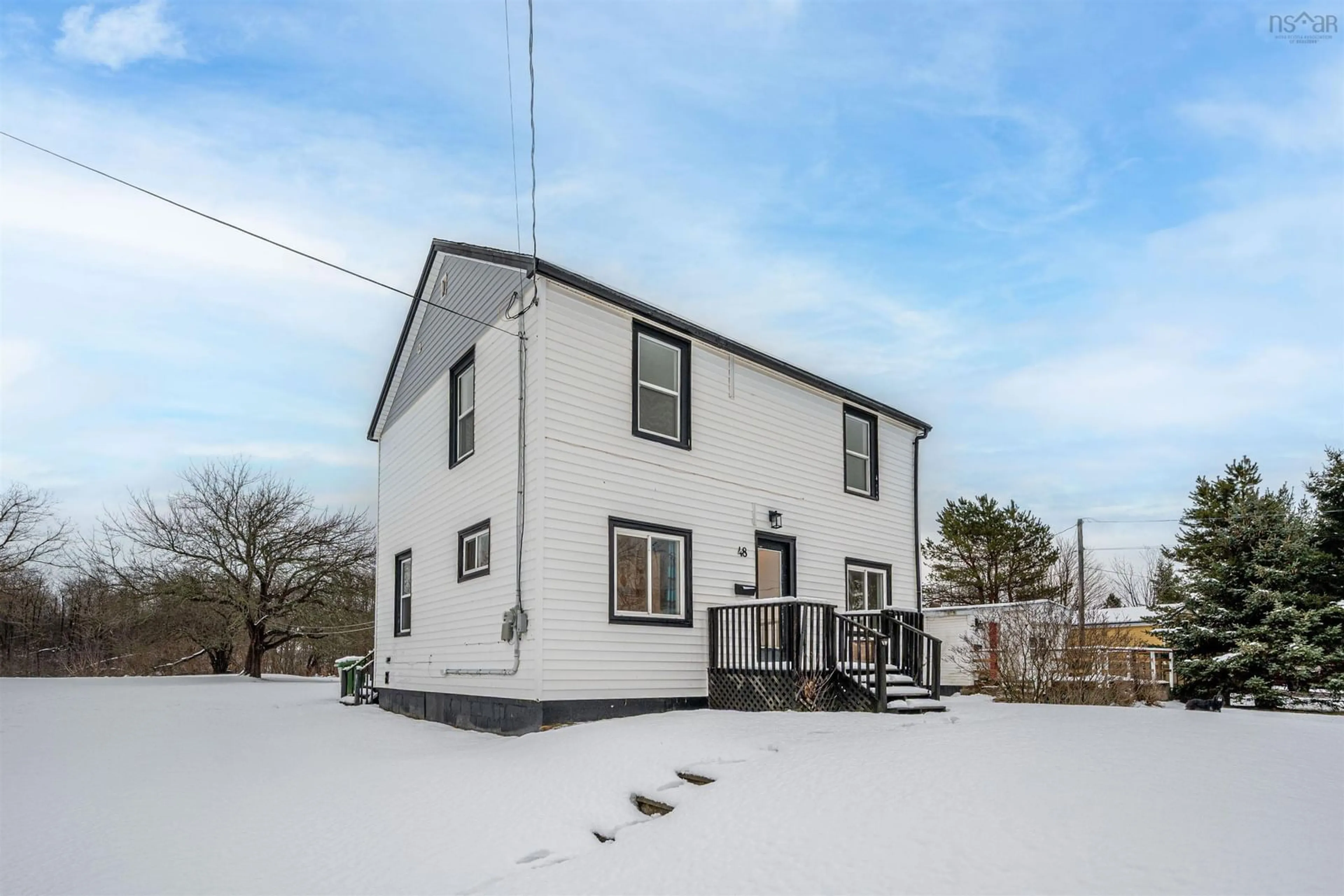 A pic from outside/outdoor area/front of a property/back of a property/a pic from drone, building for 48 Johnson Ave, Bible Hill Nova Scotia B2N 4M4