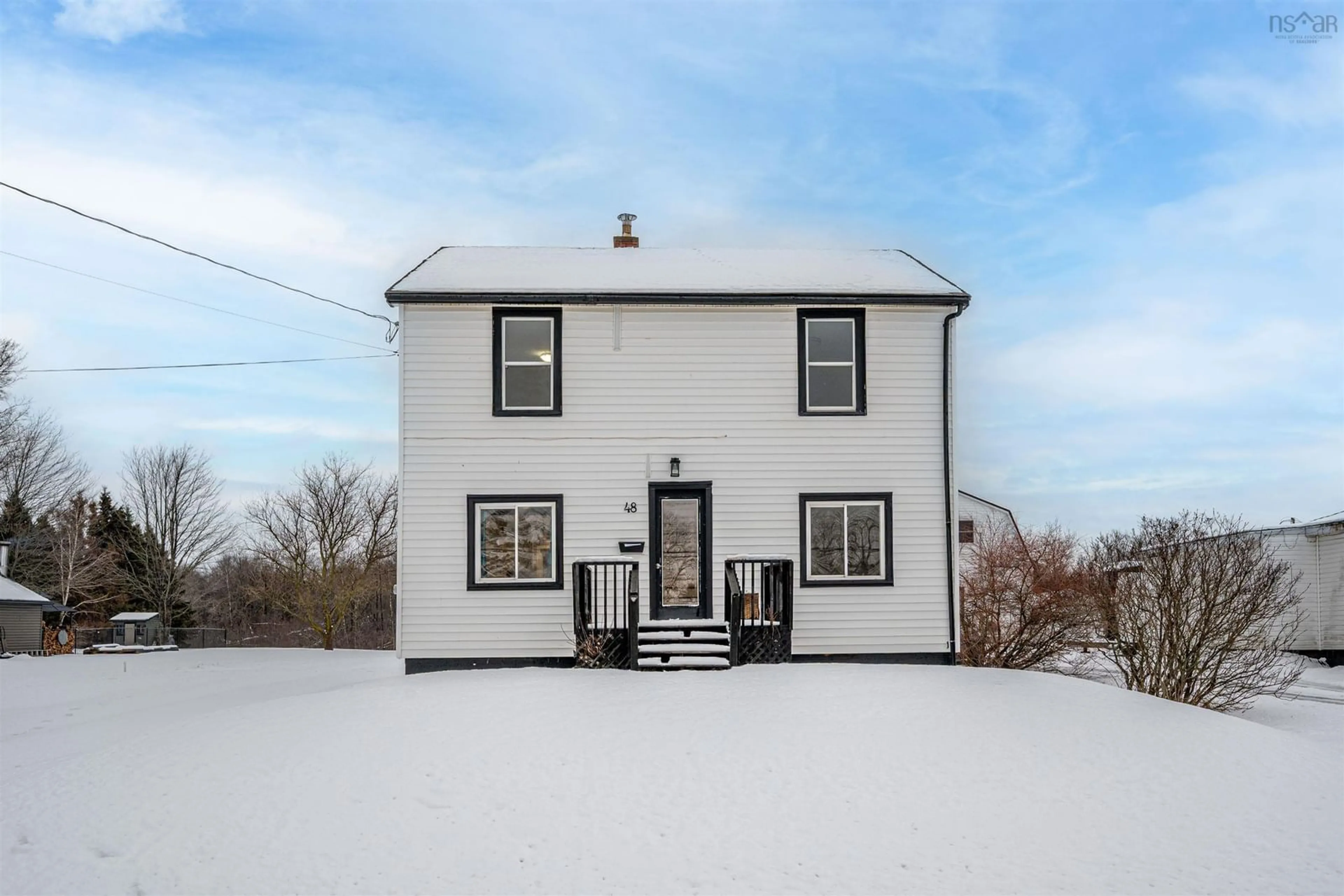 A pic from outside/outdoor area/front of a property/back of a property/a pic from drone, building for 48 Johnson Ave, Bible Hill Nova Scotia B2N 4M4