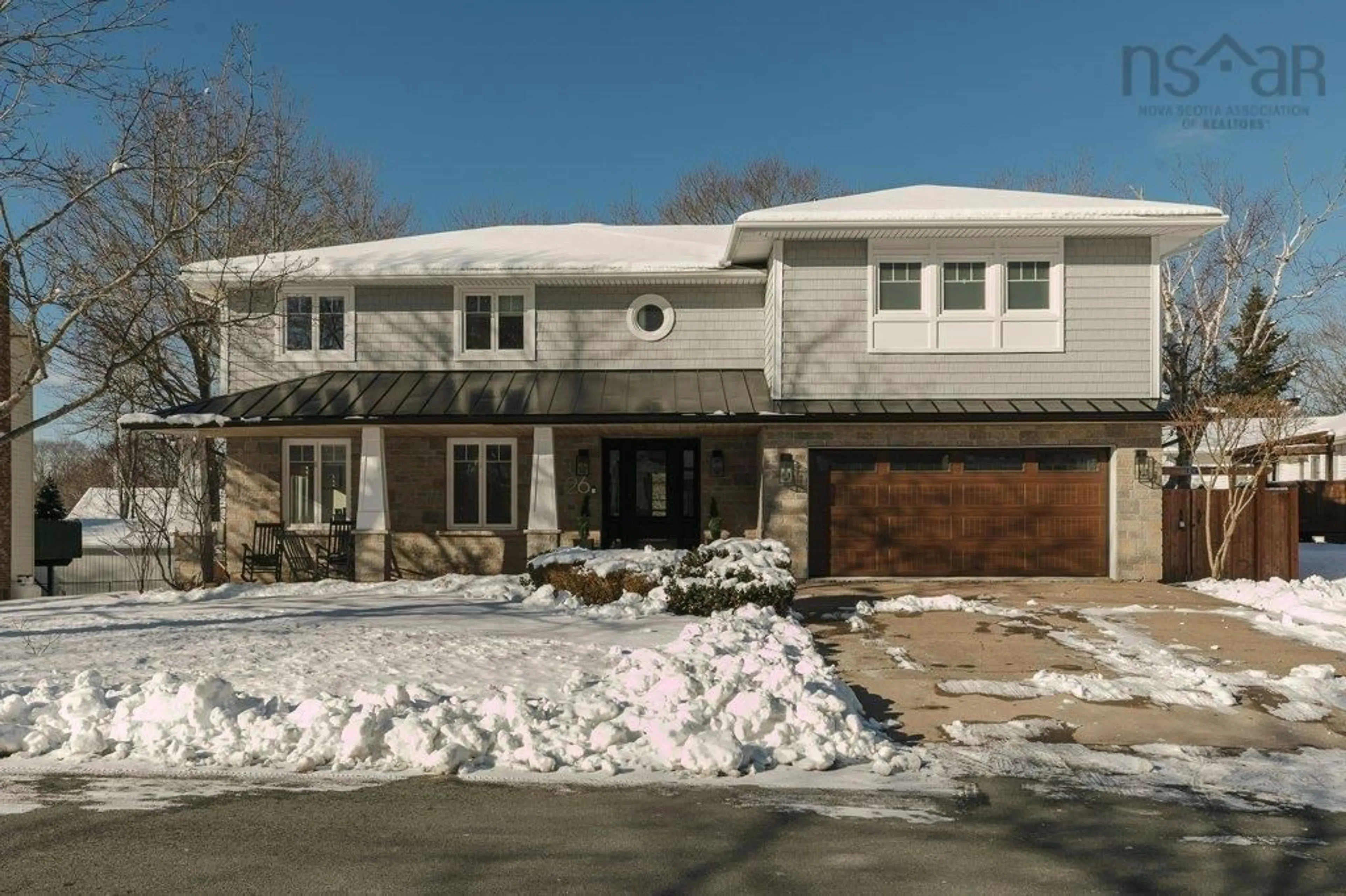 Home with brick exterior material, street for 26 Parkvale Cres, Bedford Nova Scotia B4A 3L9