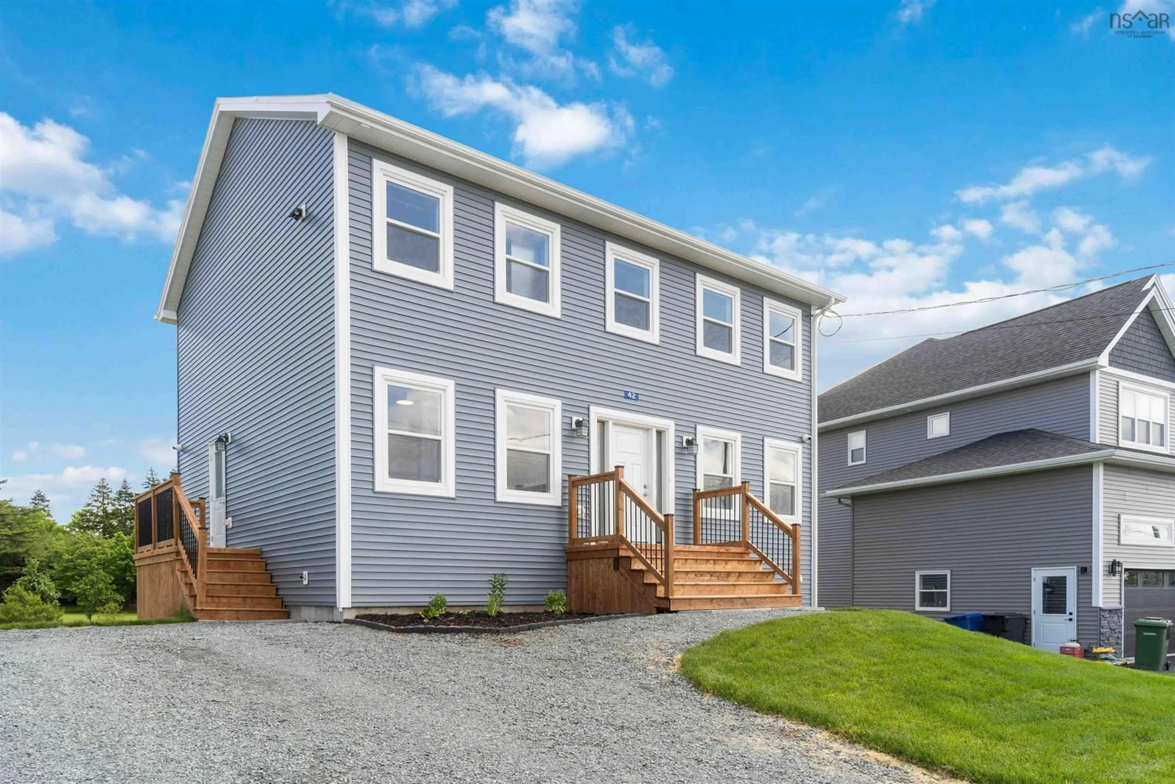 Home with vinyl exterior material, street for 42 Marigold Dr, Middle Sackville Nova Scotia B4E 0S8