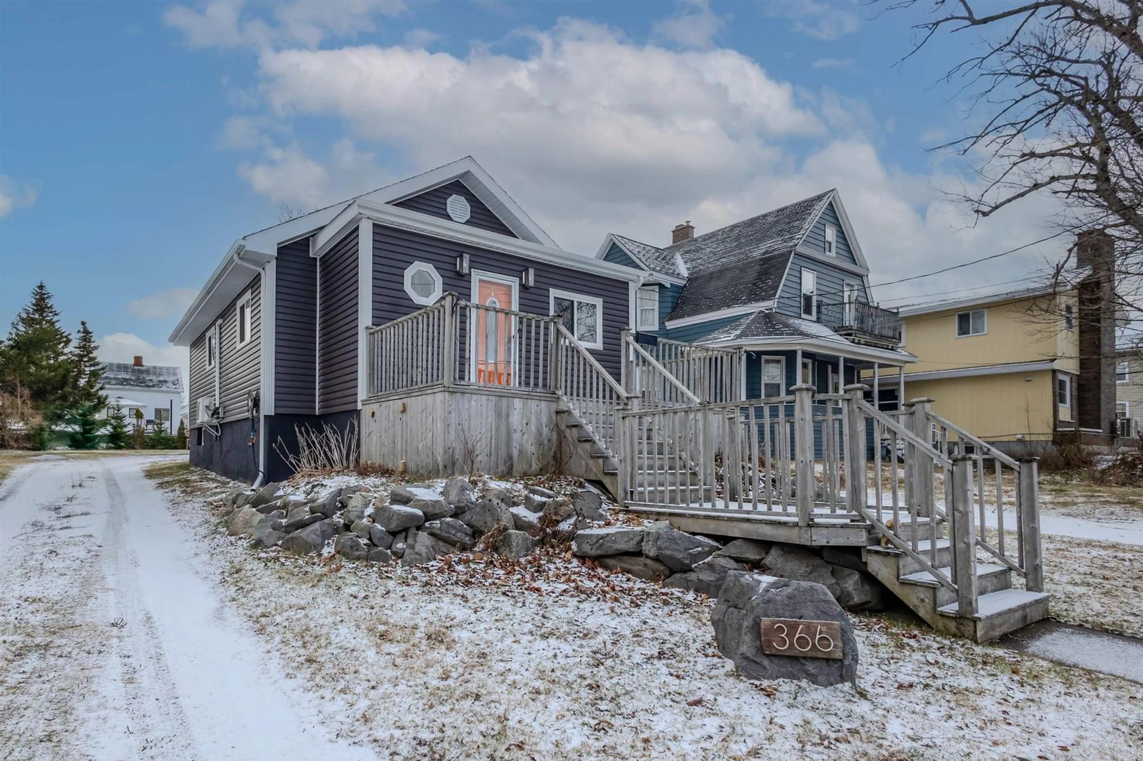 A pic from outside/outdoor area/front of a property/back of a property/a pic from drone, street for 366 Whitney Ave, Sydney Nova Scotia B1P 5A7