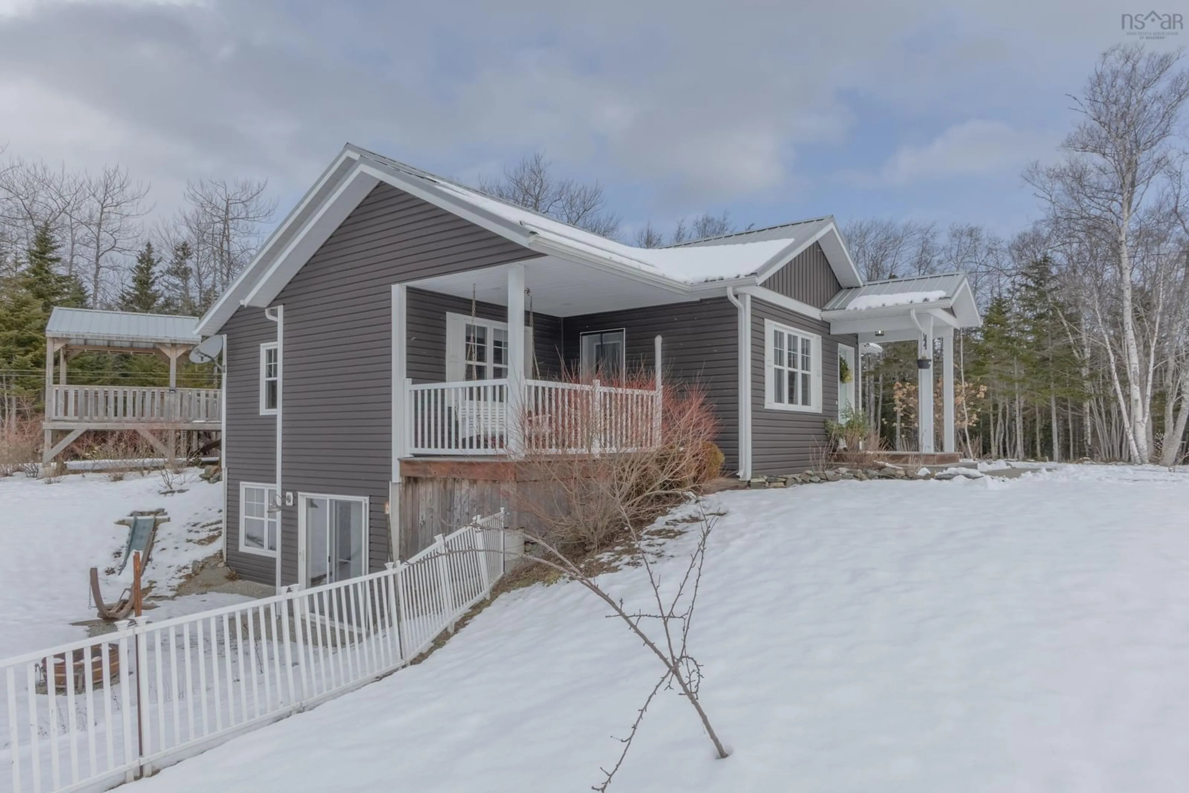 Home with vinyl exterior material, street for 3389 Highway 340 Hwy, Carleton Nova Scotia B5A 5P8