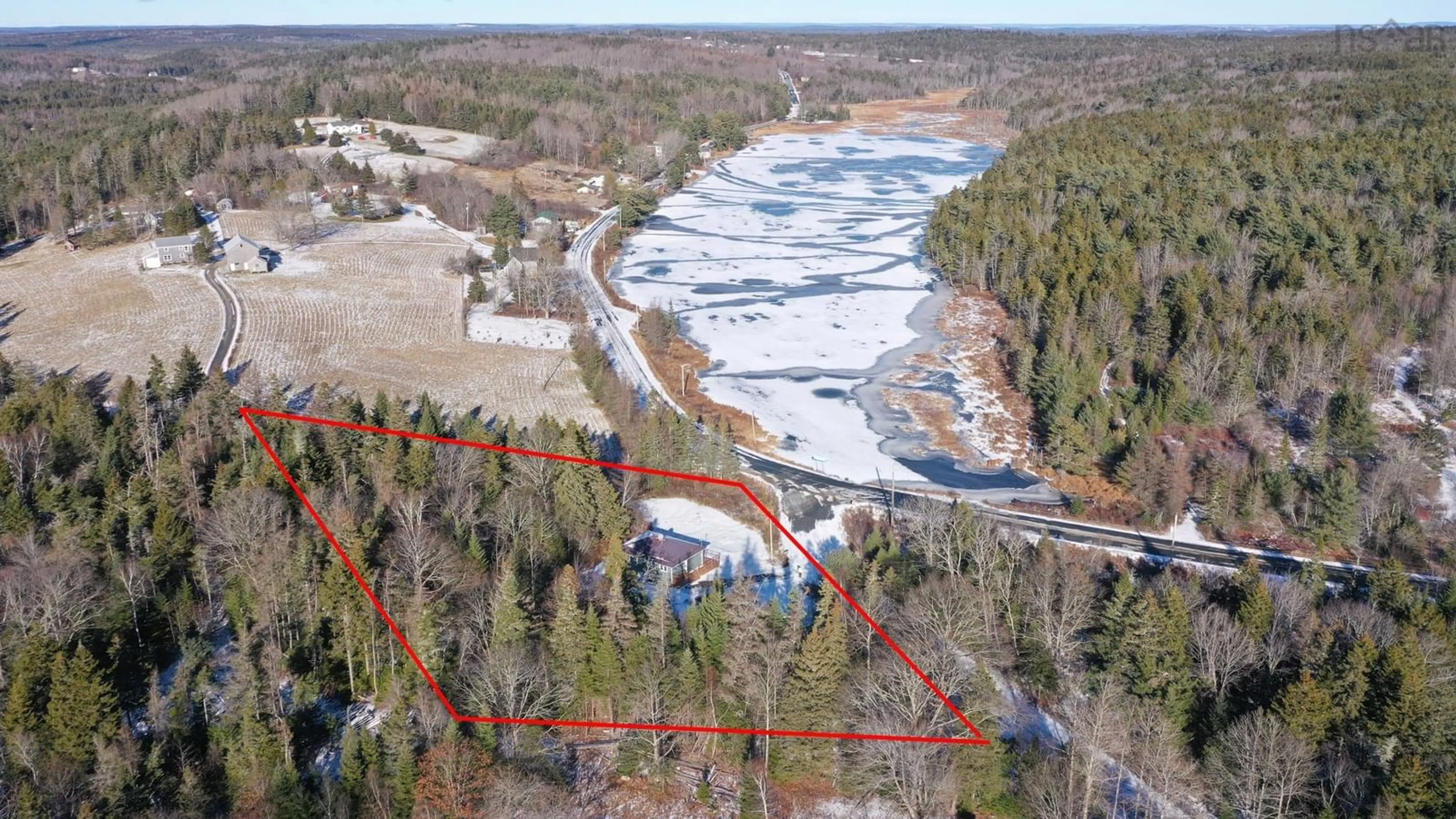A pic from outside/outdoor area/front of a property/back of a property/a pic from drone, water/lake/river/ocean view for 1162 Mount Pleasant Rd, Mount Pleasant Nova Scotia B0R 1G0