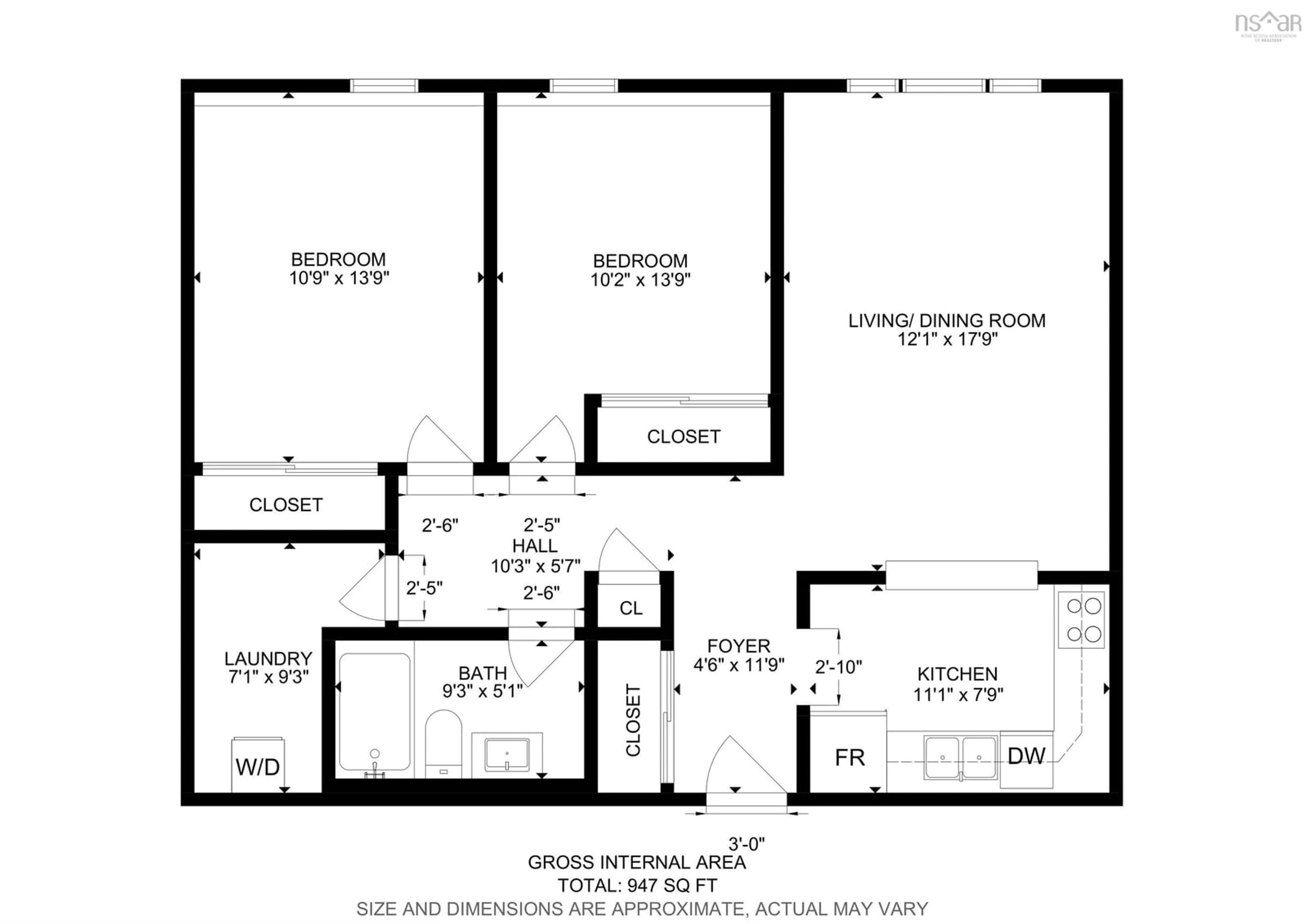 Floor plan for 51 River Lane #106, Bedford Nova Scotia B4A 3Y8