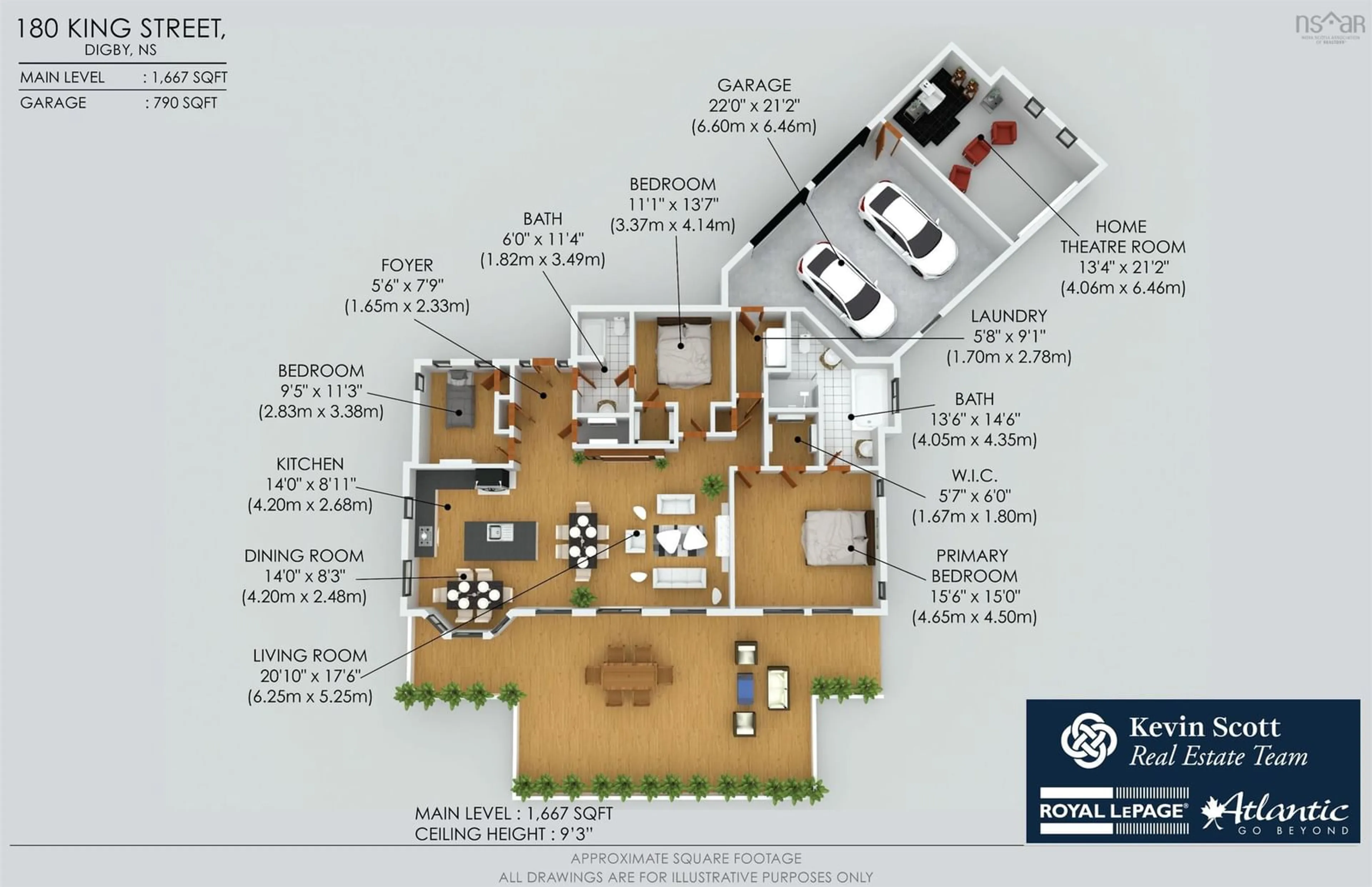 Floor plan for 180 King St, Digby Nova Scotia B0V 1A0