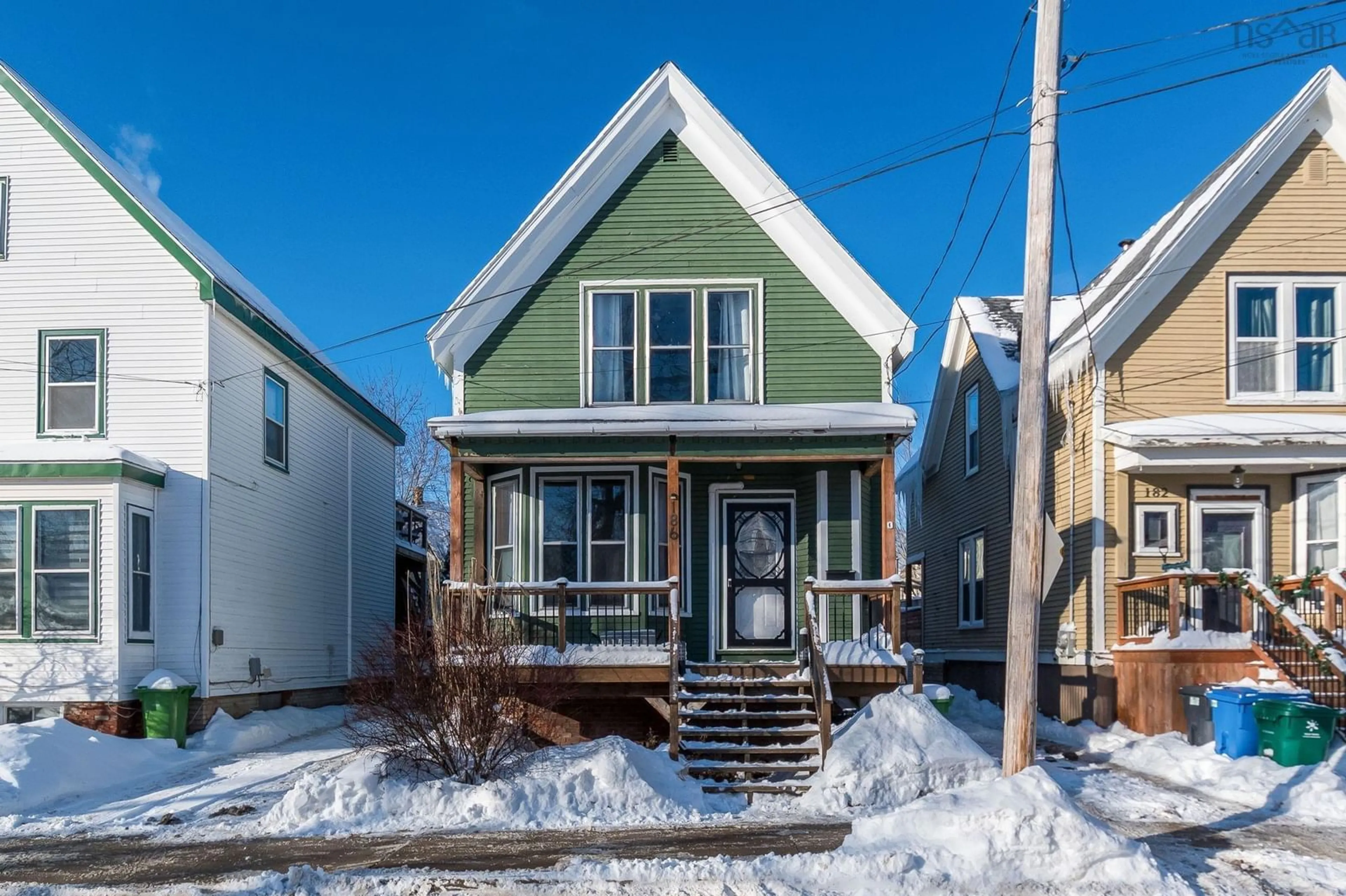 Home with vinyl exterior material, street for 186 Wiley Ave, Windsor Nova Scotia B0N 2T0