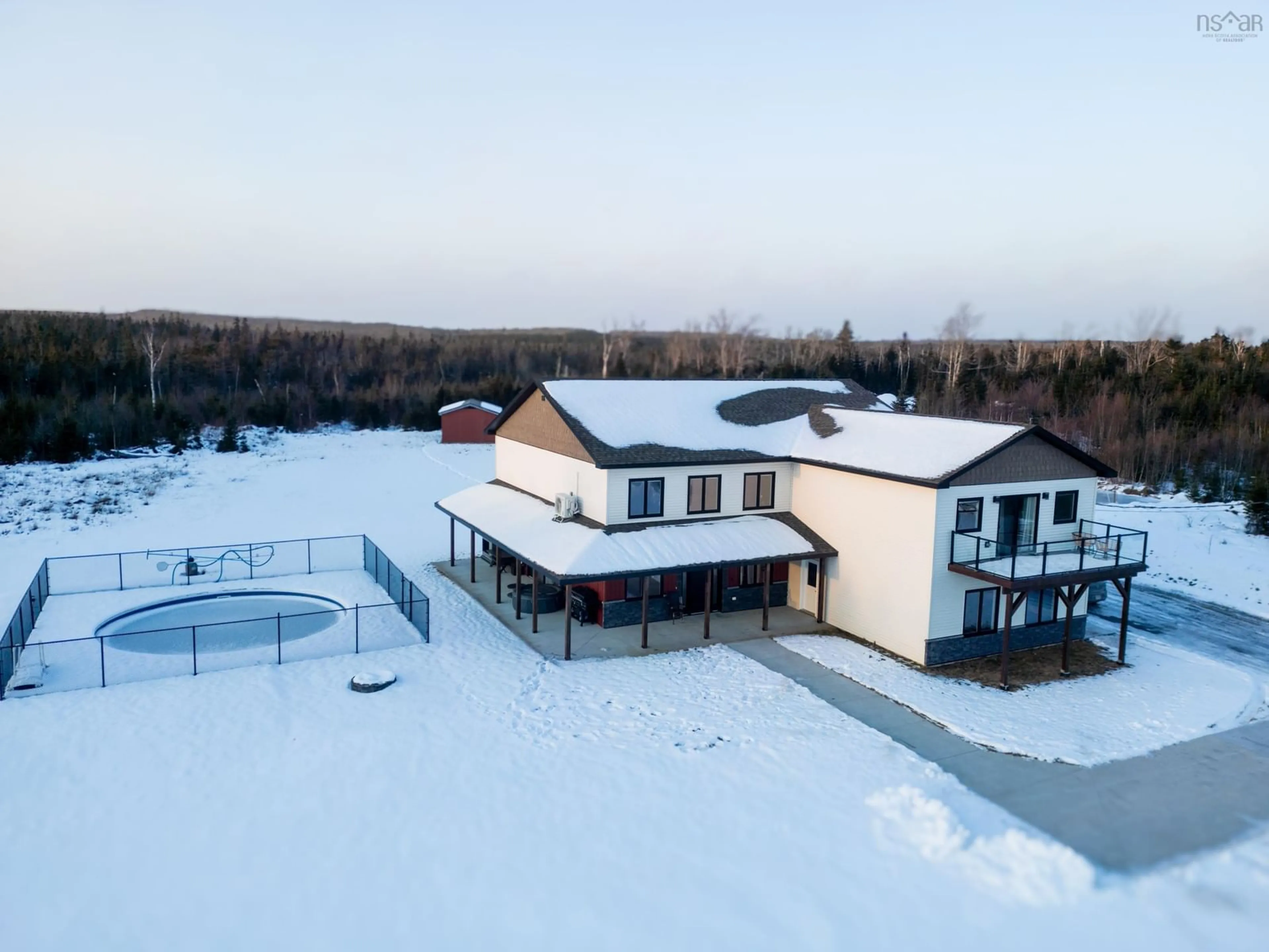 A pic from outside/outdoor area/front of a property/back of a property/a pic from drone, building for 940 Hills Rd, Albert Bridge Nova Scotia B1K 3H5