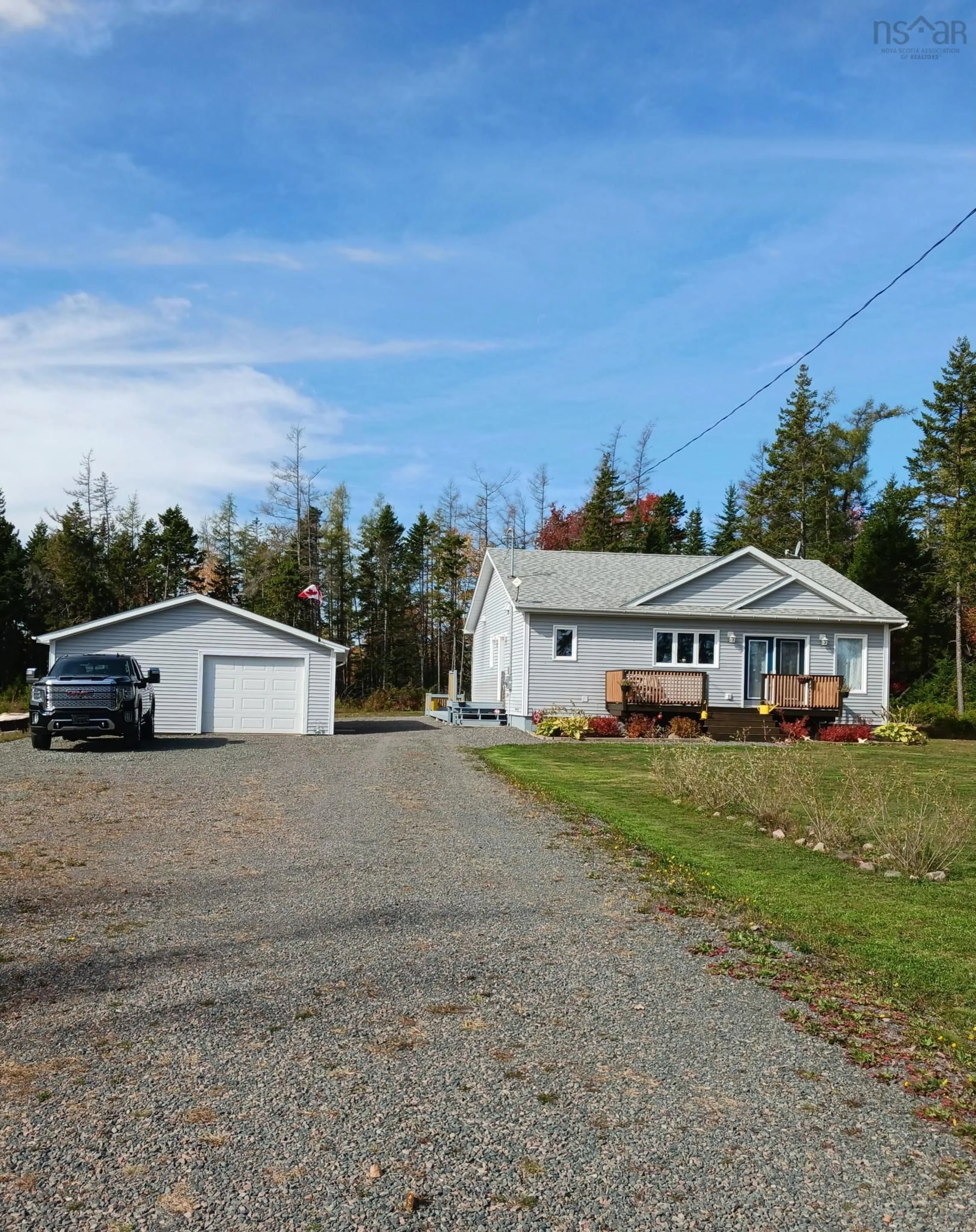 A pic from outside/outdoor area/front of a property/back of a property/a pic from drone, street for 99 Cross Rd, Great Village Nova Scotia B0M 1L0