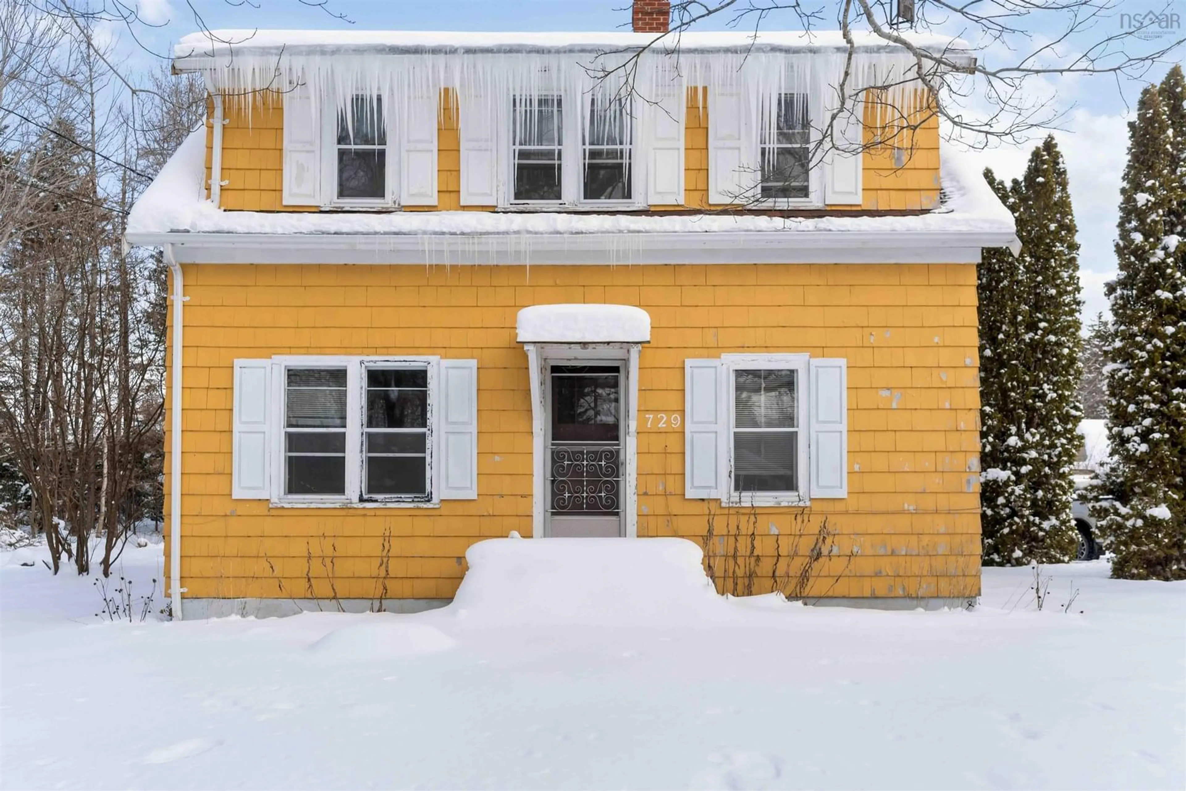 Home with vinyl exterior material, street for 729 North Range Cross Rd, North Range Nova Scotia B0W 1H0
