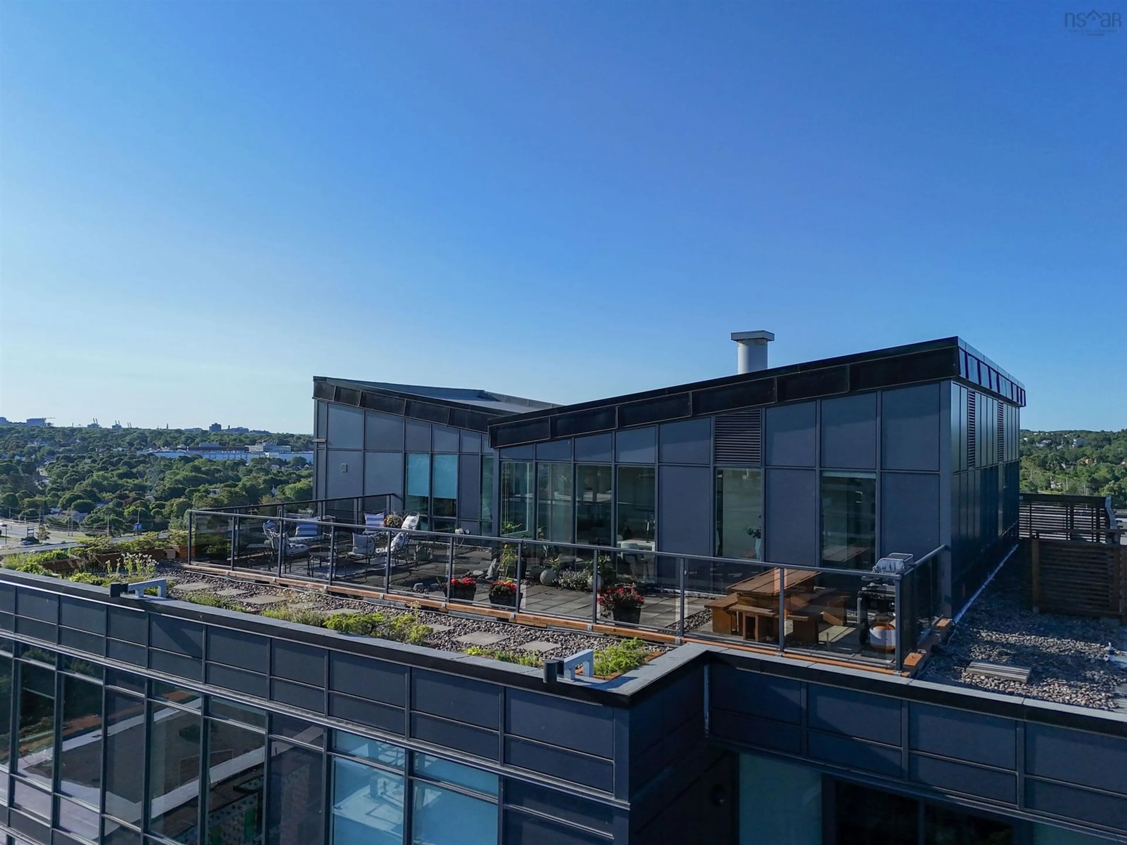 A pic from outside/outdoor area/front of a property/back of a property/a pic from drone, city buildings view from balcony for 3471 Dutch Village Rd #1401, Halifax Nova Scotia B3N 0C7