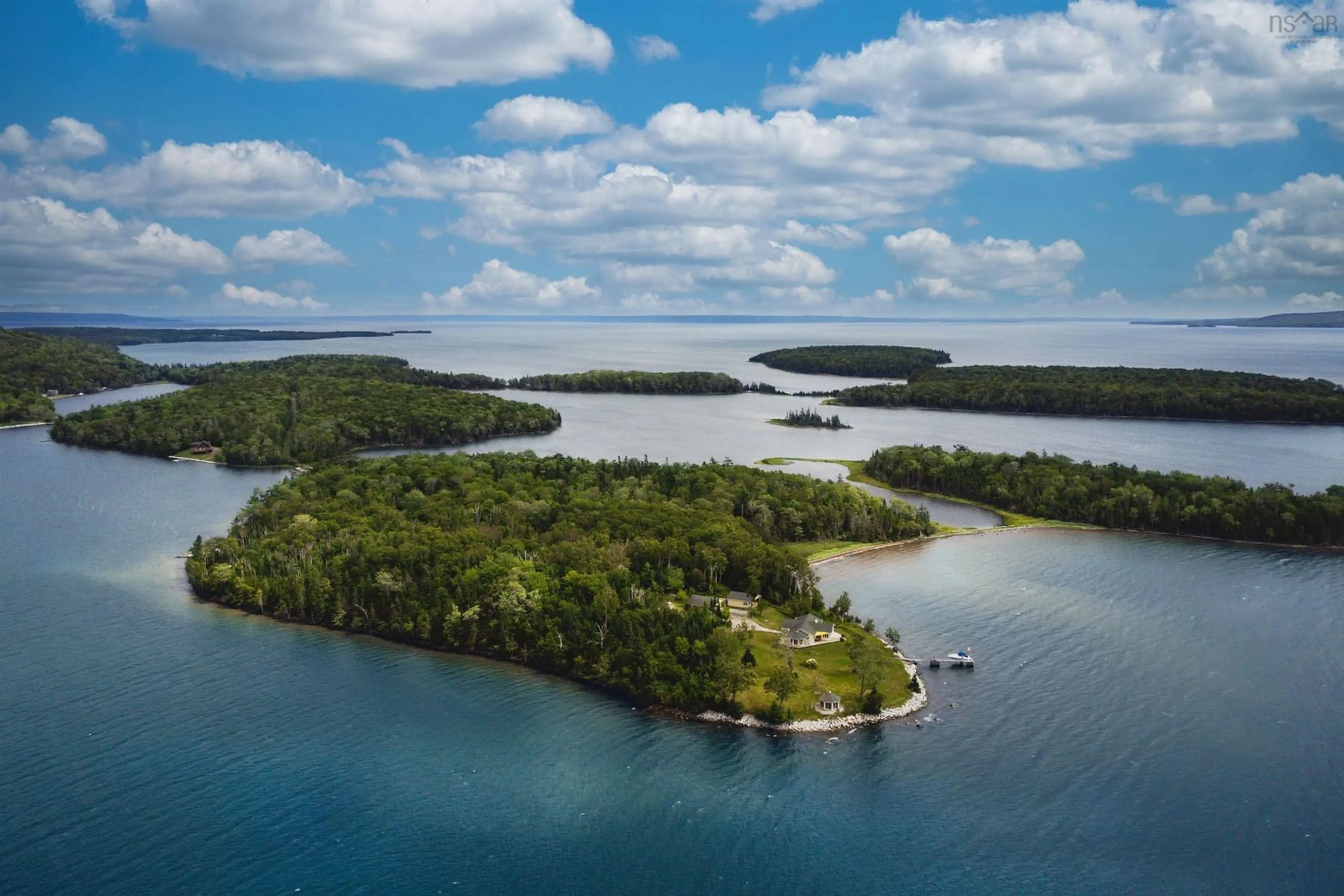 A pic from outside/outdoor area/front of a property/back of a property/a pic from drone, water/lake/river/ocean view for 364 6012 Rd, Marble Mountain Nova Scotia B0E 3K0