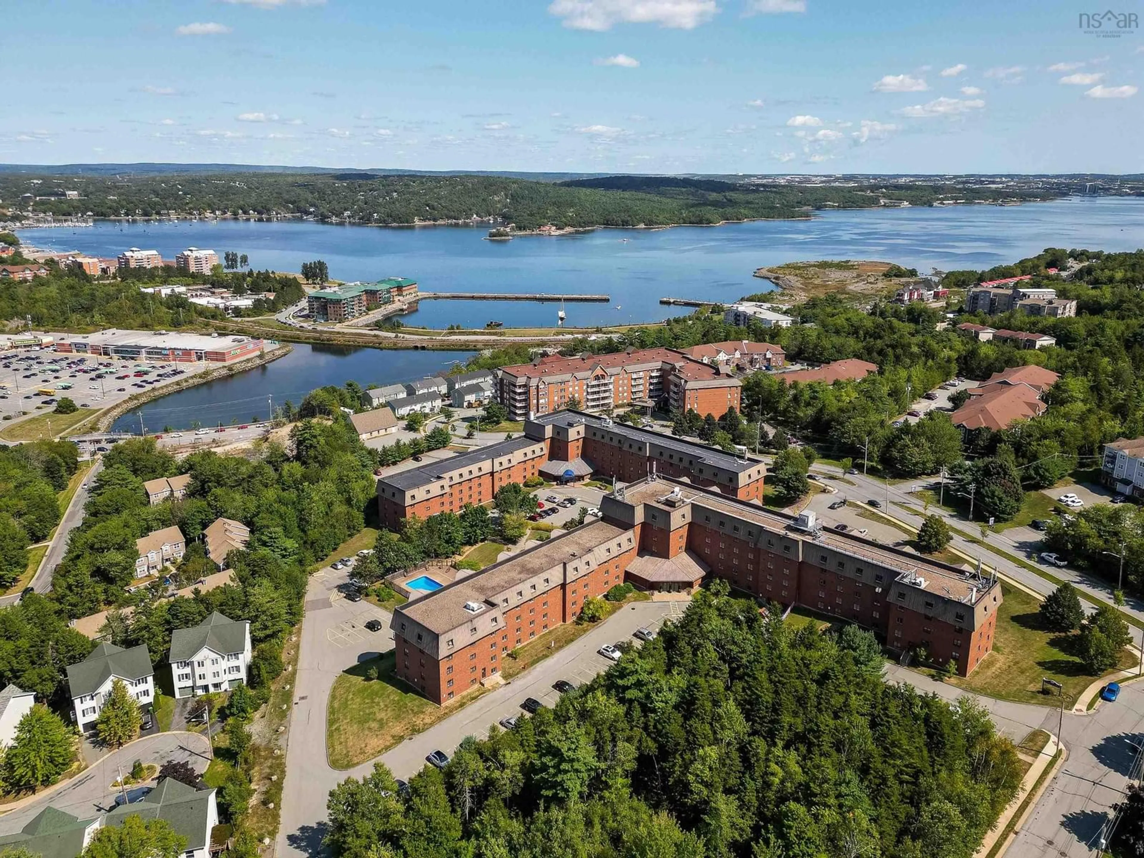 A pic from outside/outdoor area/front of a property/back of a property/a pic from drone, water/lake/river/ocean view for 61 Nelsons Landing Blvd #614, Bedford Nova Scotia B4A 3X3