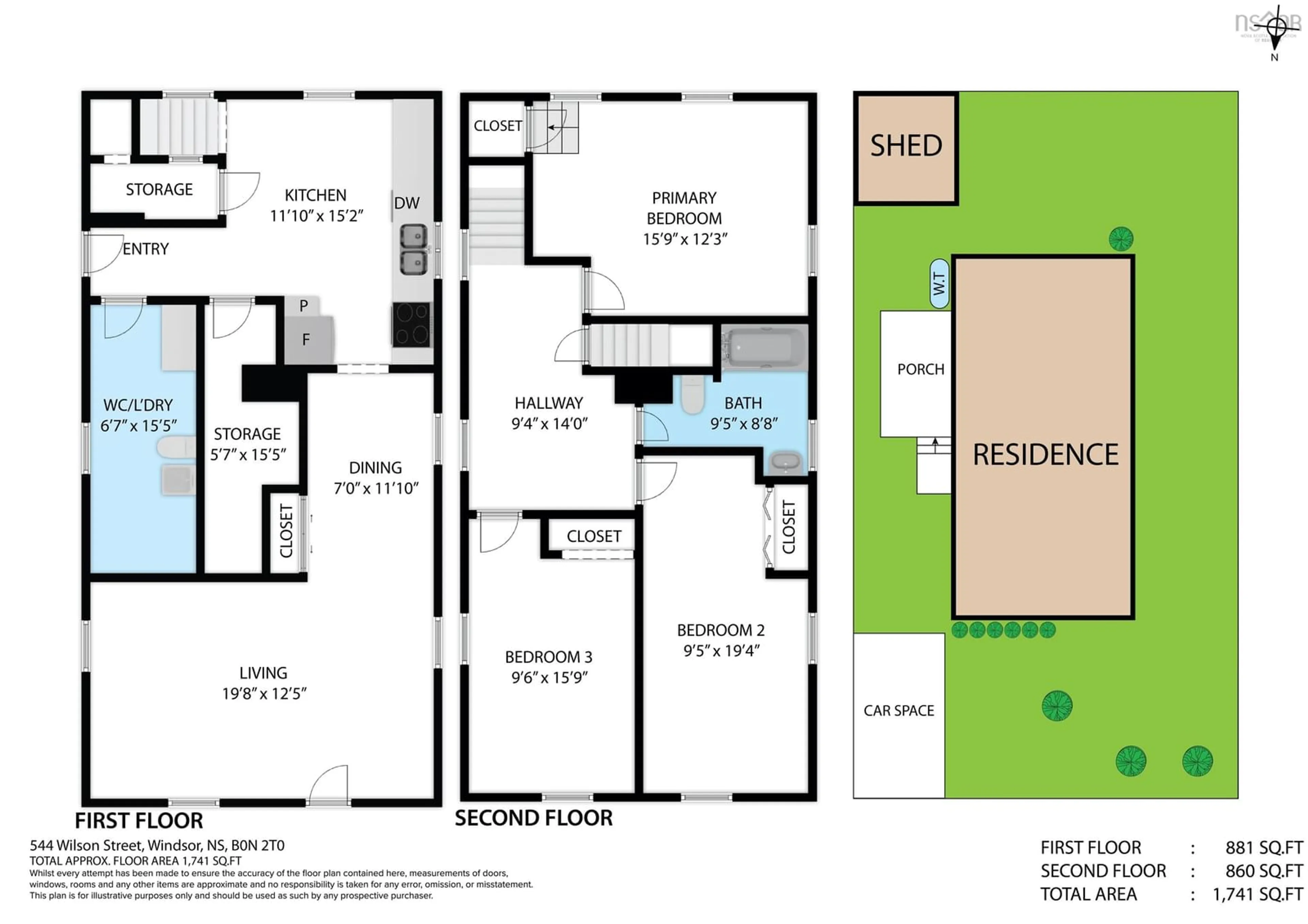 Floor plan for 544 Wilson St, Windsor Nova Scotia B0N 2T0