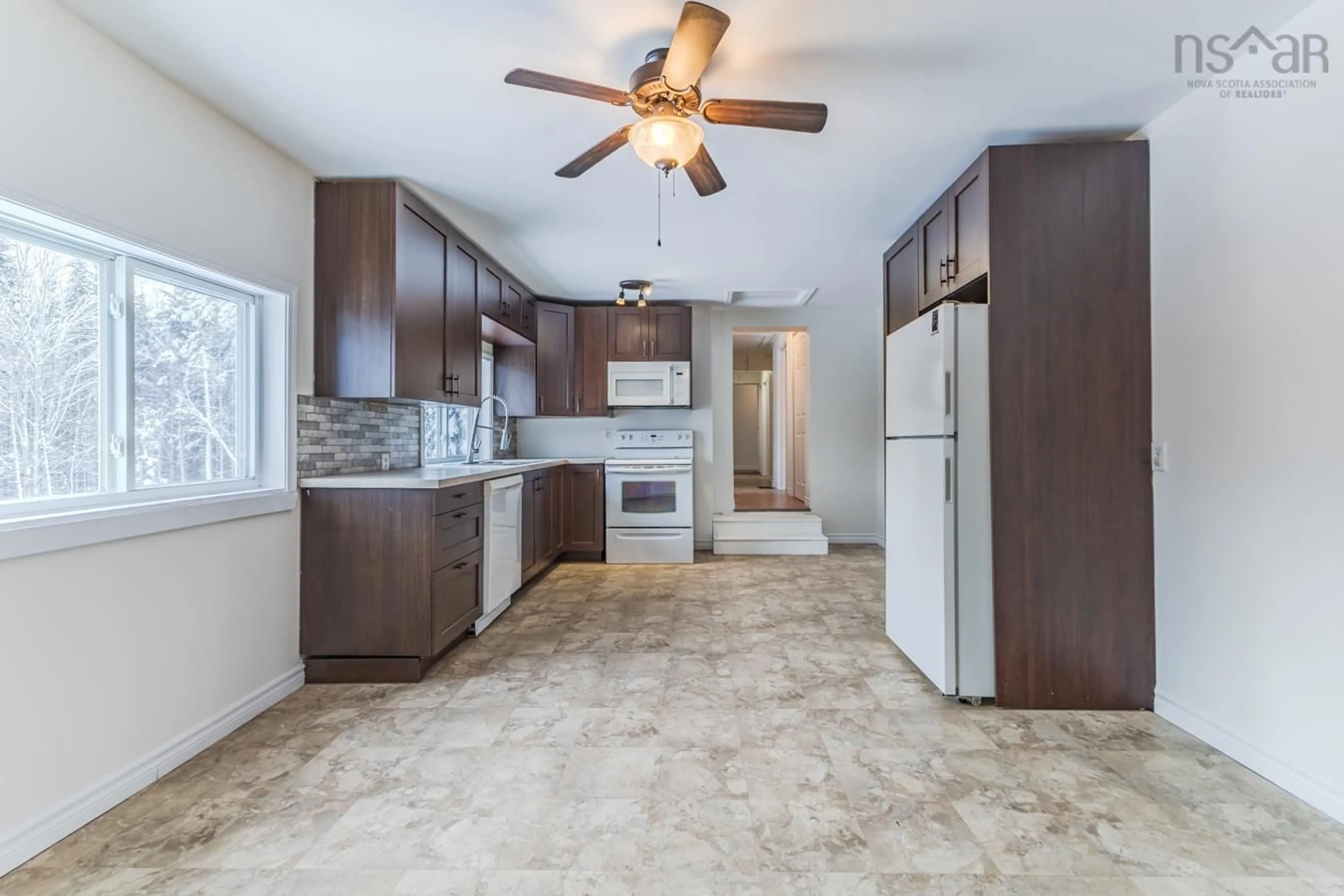 Open concept kitchen, ceramic/tile floor for 136 Kennedy Rd, Brookfield Nova Scotia B0N 1C0
