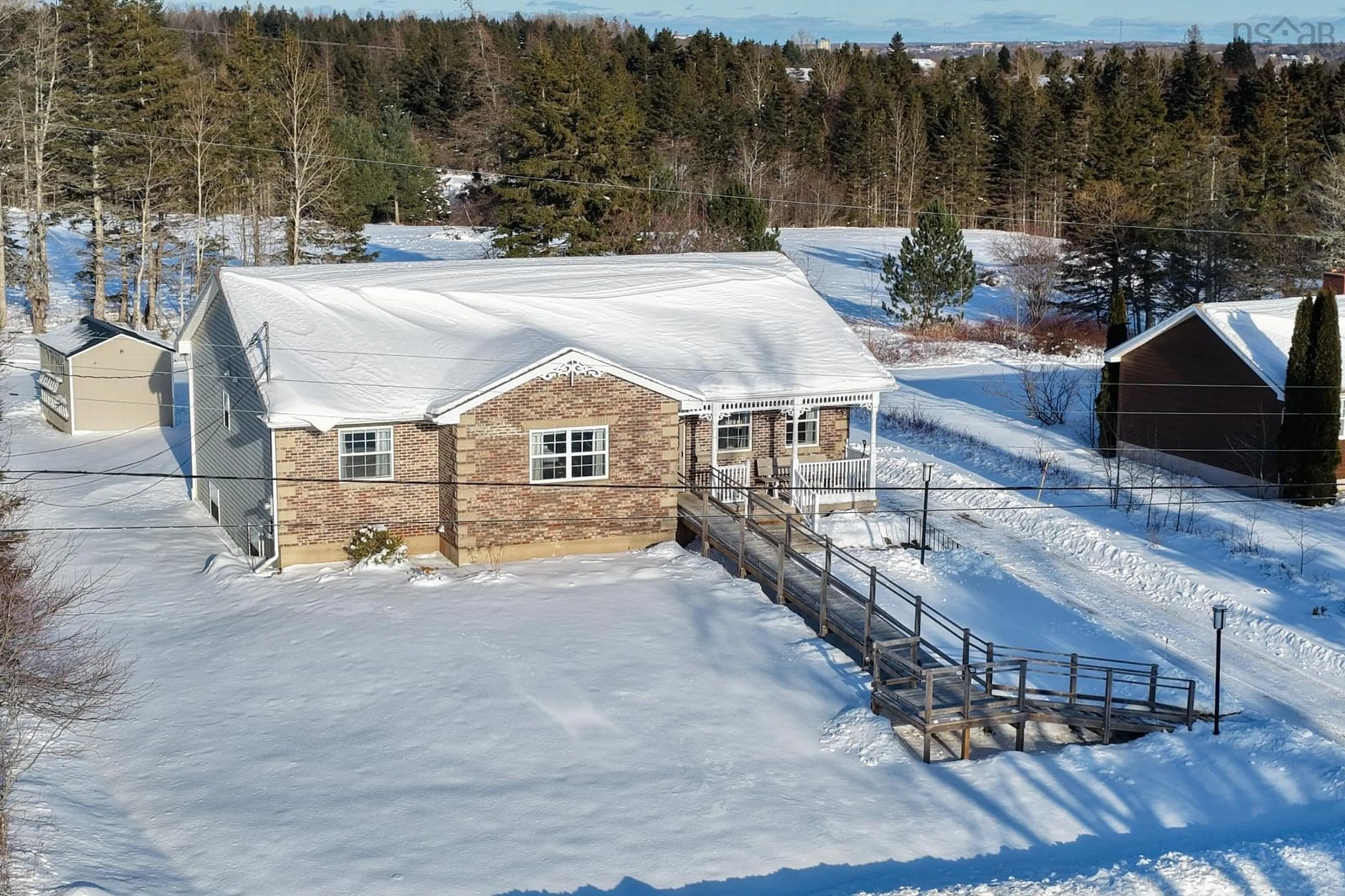 A pic from outside/outdoor area/front of a property/back of a property/a pic from drone, building for 86 Heathview Drive, Coxheath Nova Scotia B1R 1S3
