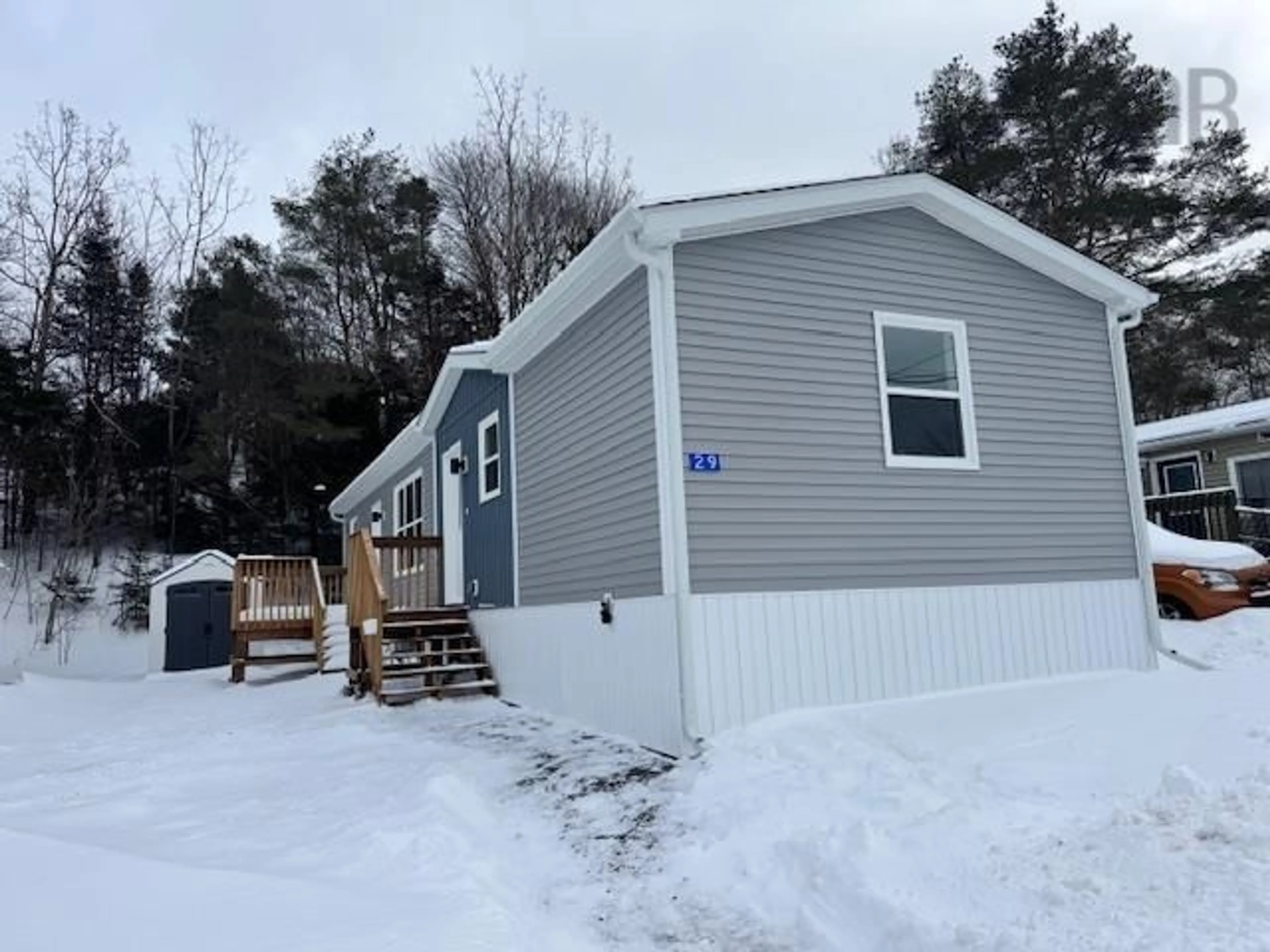 Home with vinyl exterior material, street for 29 Sharon Dr, Middle Sackville Nova Scotia B4E 1E7